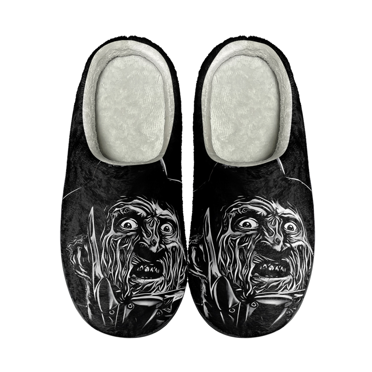 Freddy Kruege Cozy Slipper Spooky Season Fluffy Slipper, Horror Halloween A Nightmare On Elm Street Movie Slipper, Comfortable House Shoes