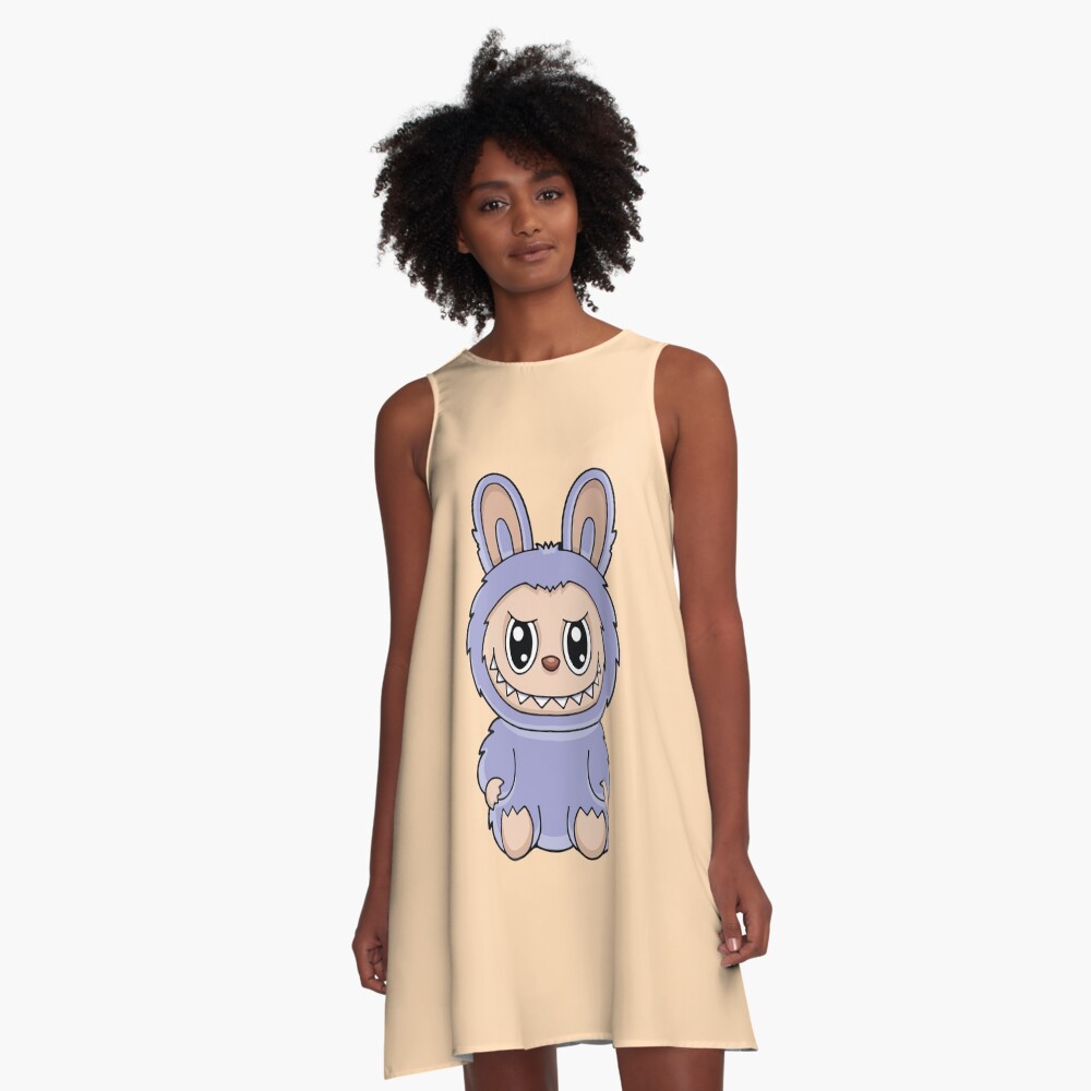 Cute Labubu A-Line Dress, Gift for Her