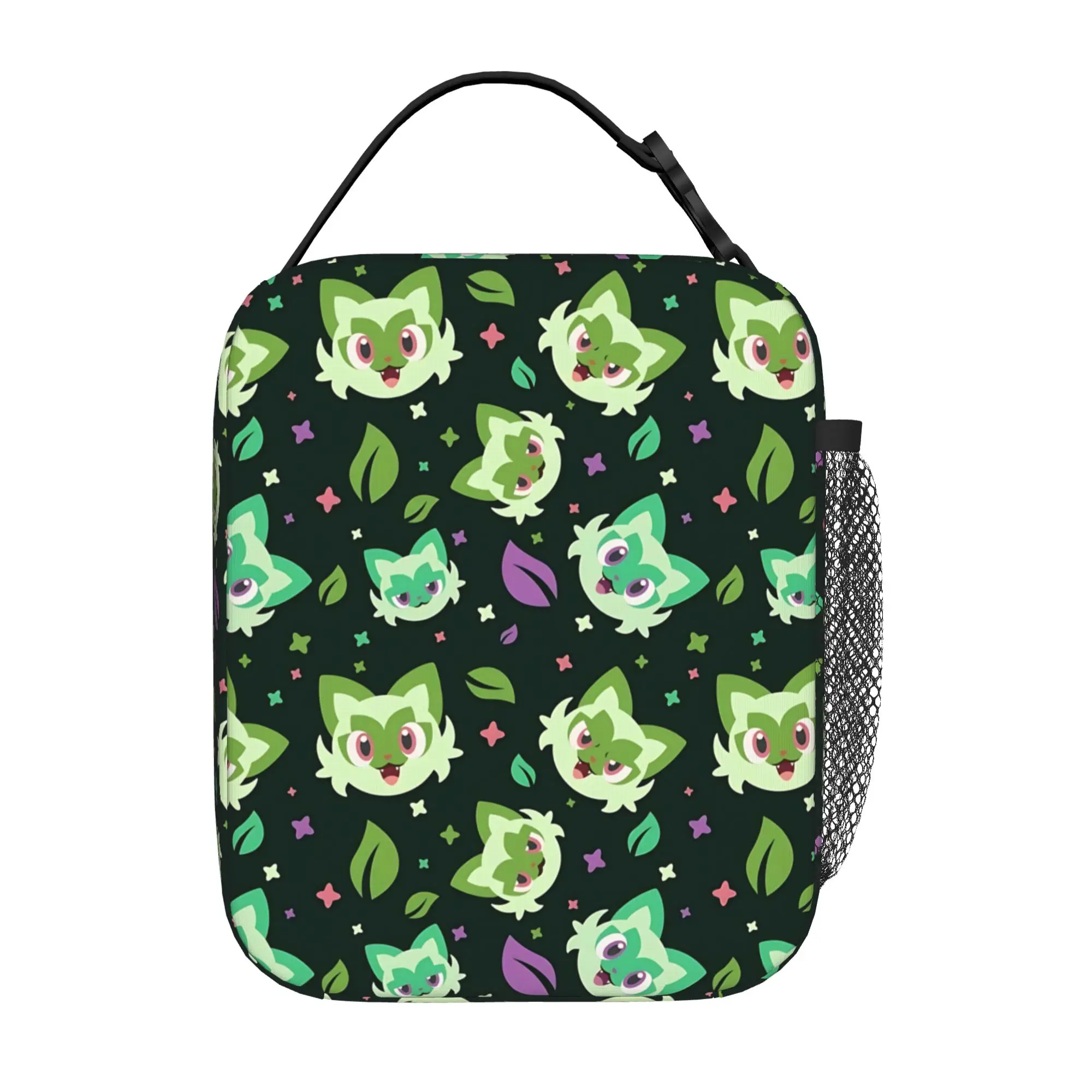 PKM Theme Cartoon Insulated Kids Lunch Bag, Student Bento Handbag with Ice Pack