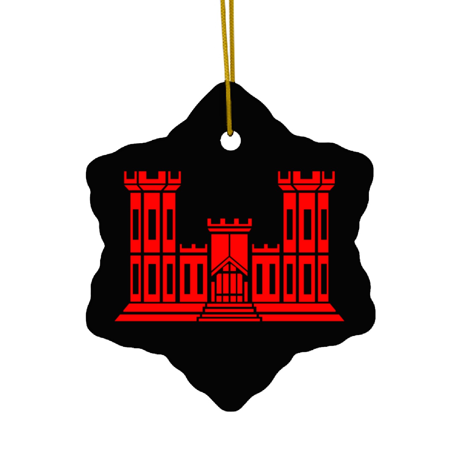 US Combat Engineer Ceramic Ornaments