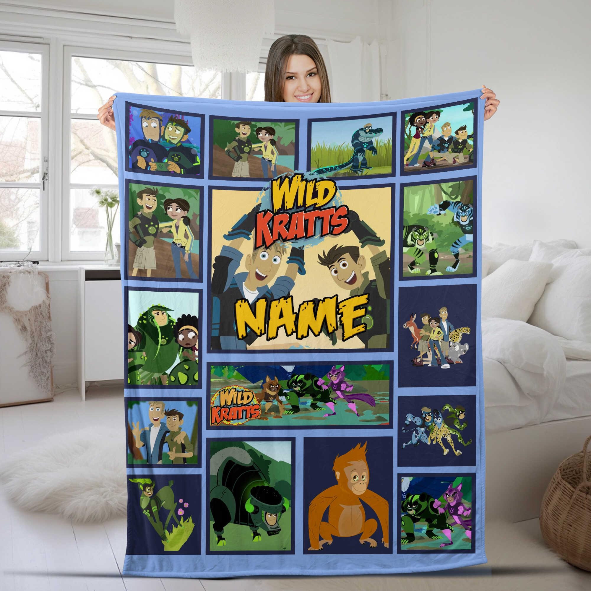Personalized Wild Kratts Blanket, Wild Kratts Blanket, Wild Kratts Cartoon Blanket, Christmas Gift, Wild Kratts Birthday Gifts
