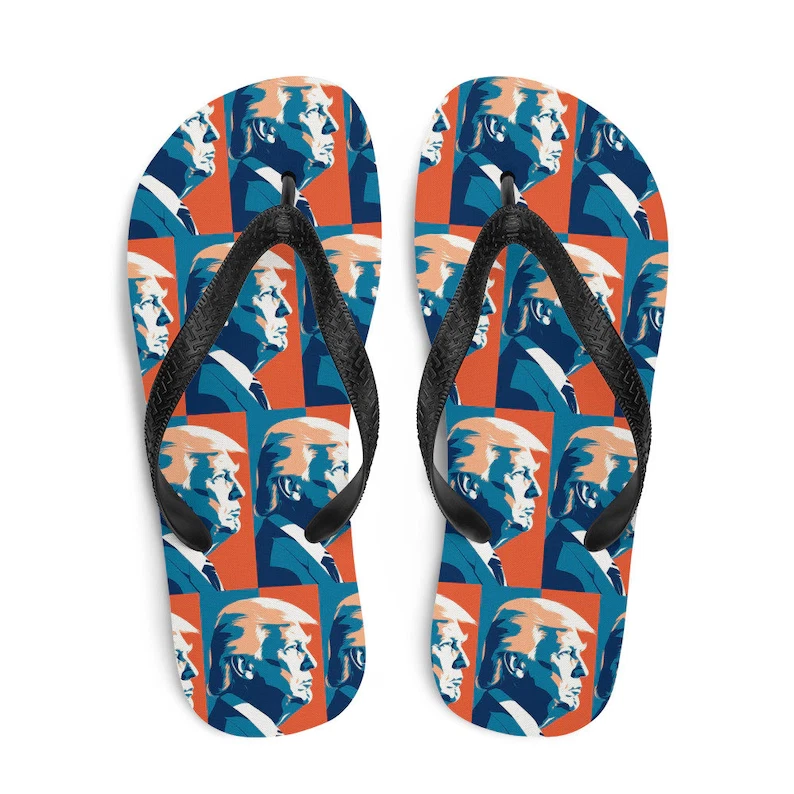 Bold Political Face Flip Flops