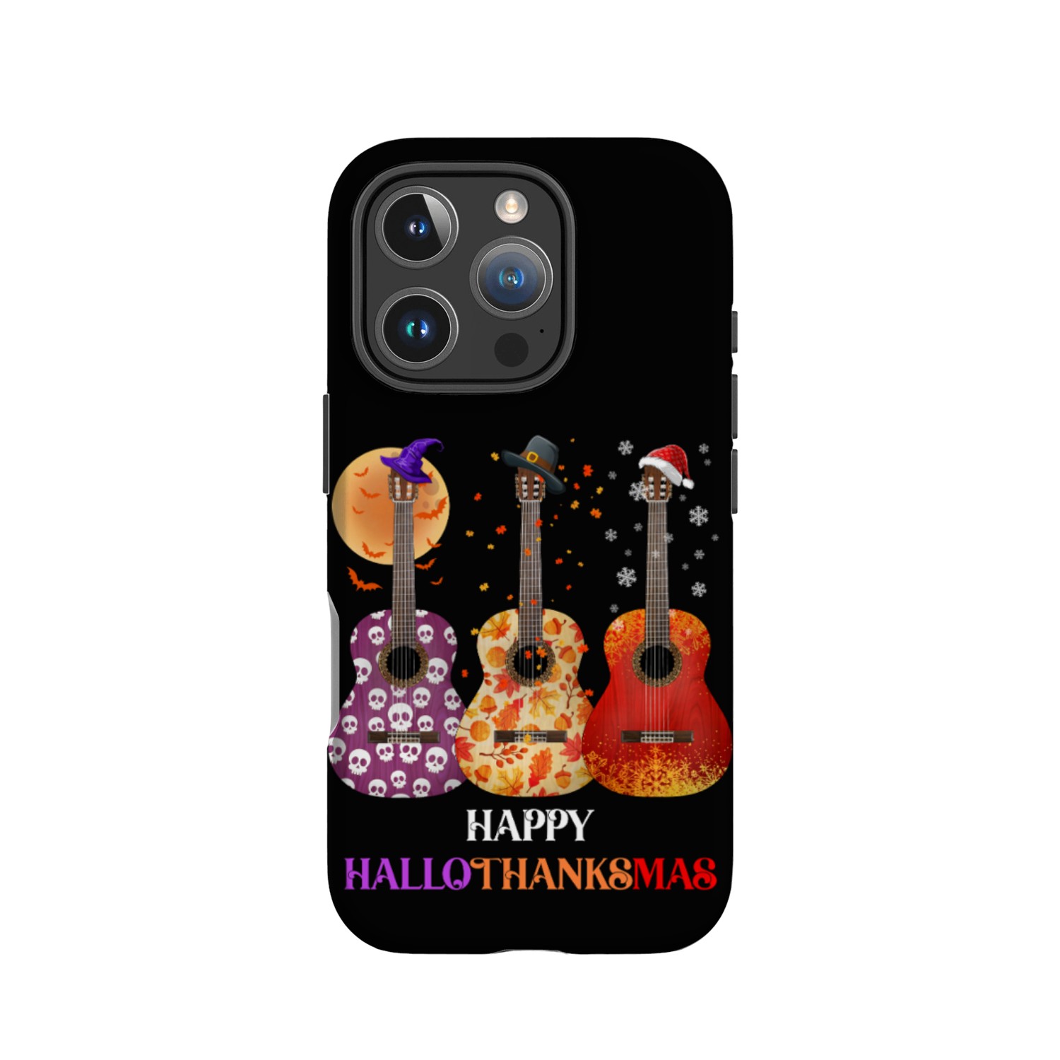 Happy HalloThanksMas Guitar IPhone Cases