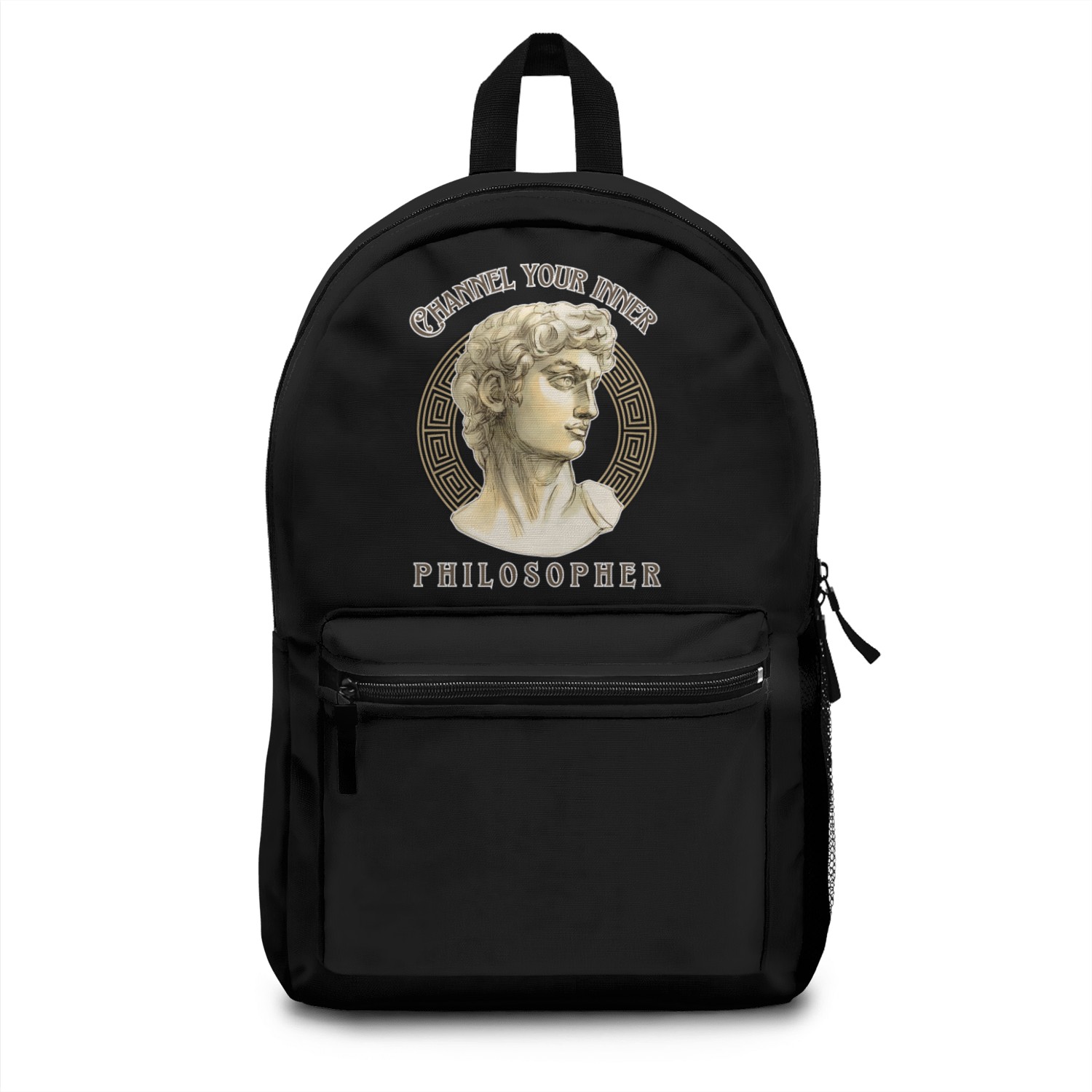 Channel Your Inner Philosopher Statue Art Backpacks
