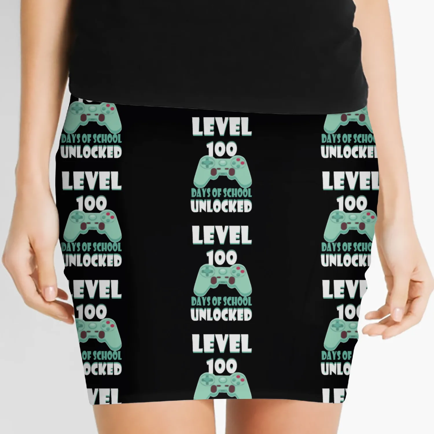 level 100 days of school unlocked Women's Mini Skirts