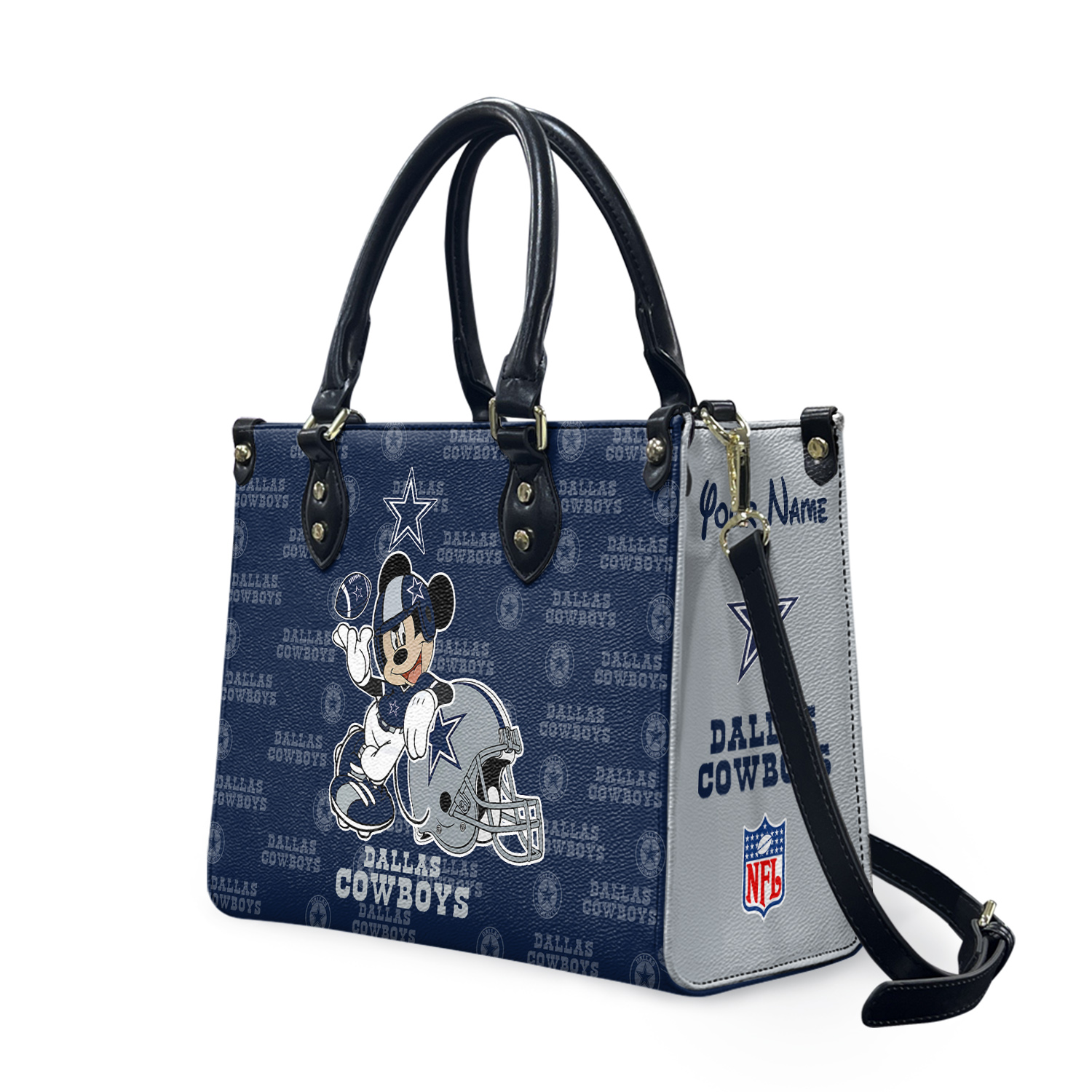 Personalized Dallas Football Team Cowboyss Leather Handbag Lovers Gift
