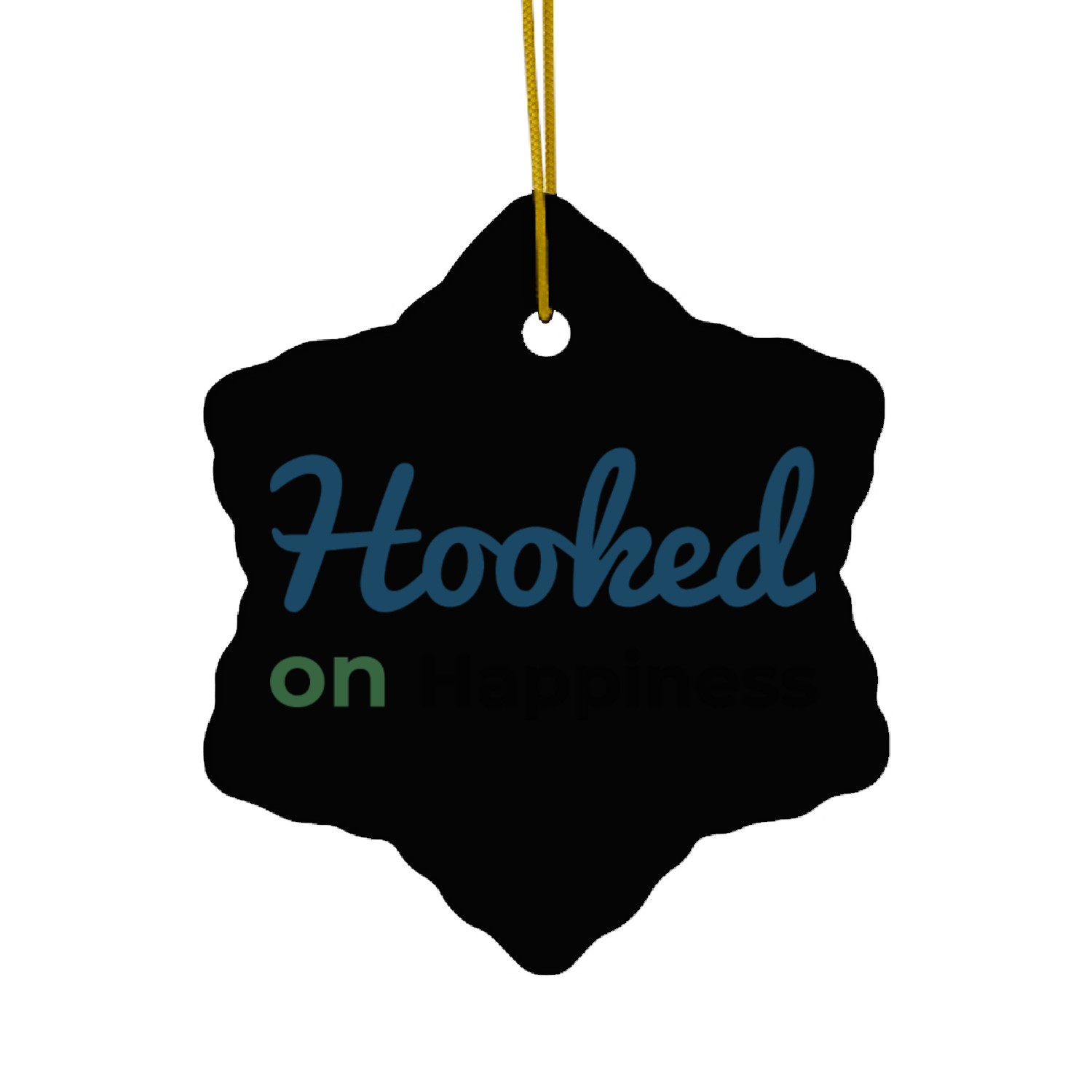 Hooked on Happiness Ceramic Ornaments