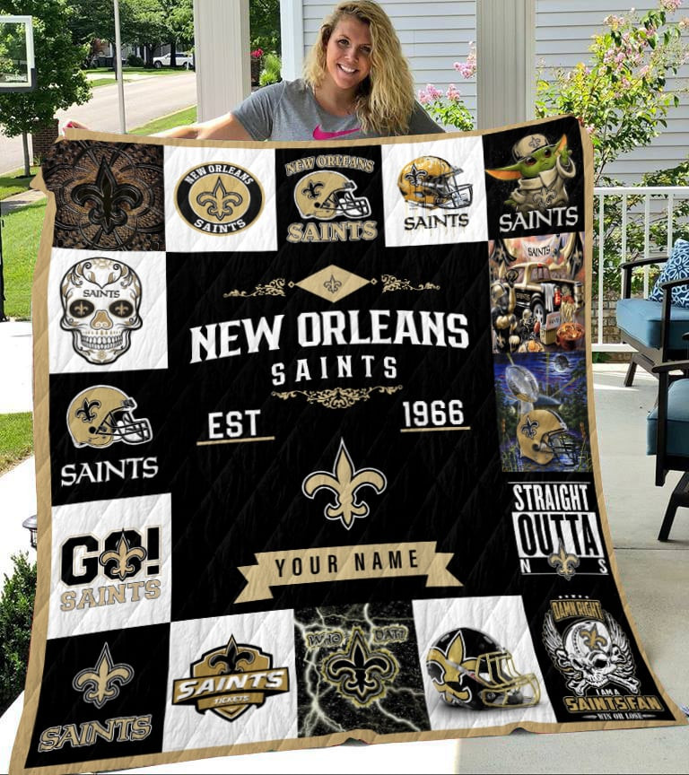 New Orleans Saints Quilt, Bedding Decor