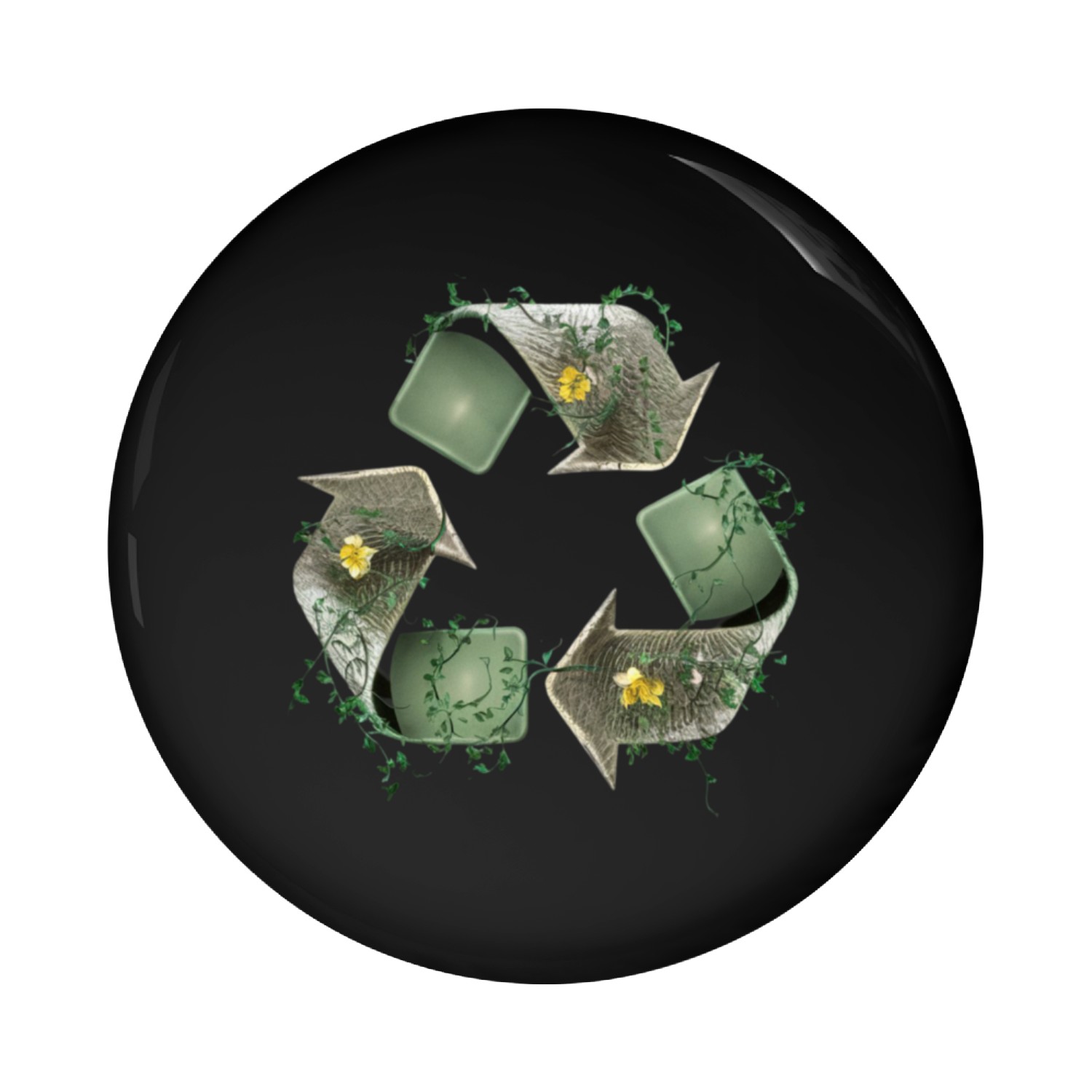 Nature's Recycling Pin Buttons