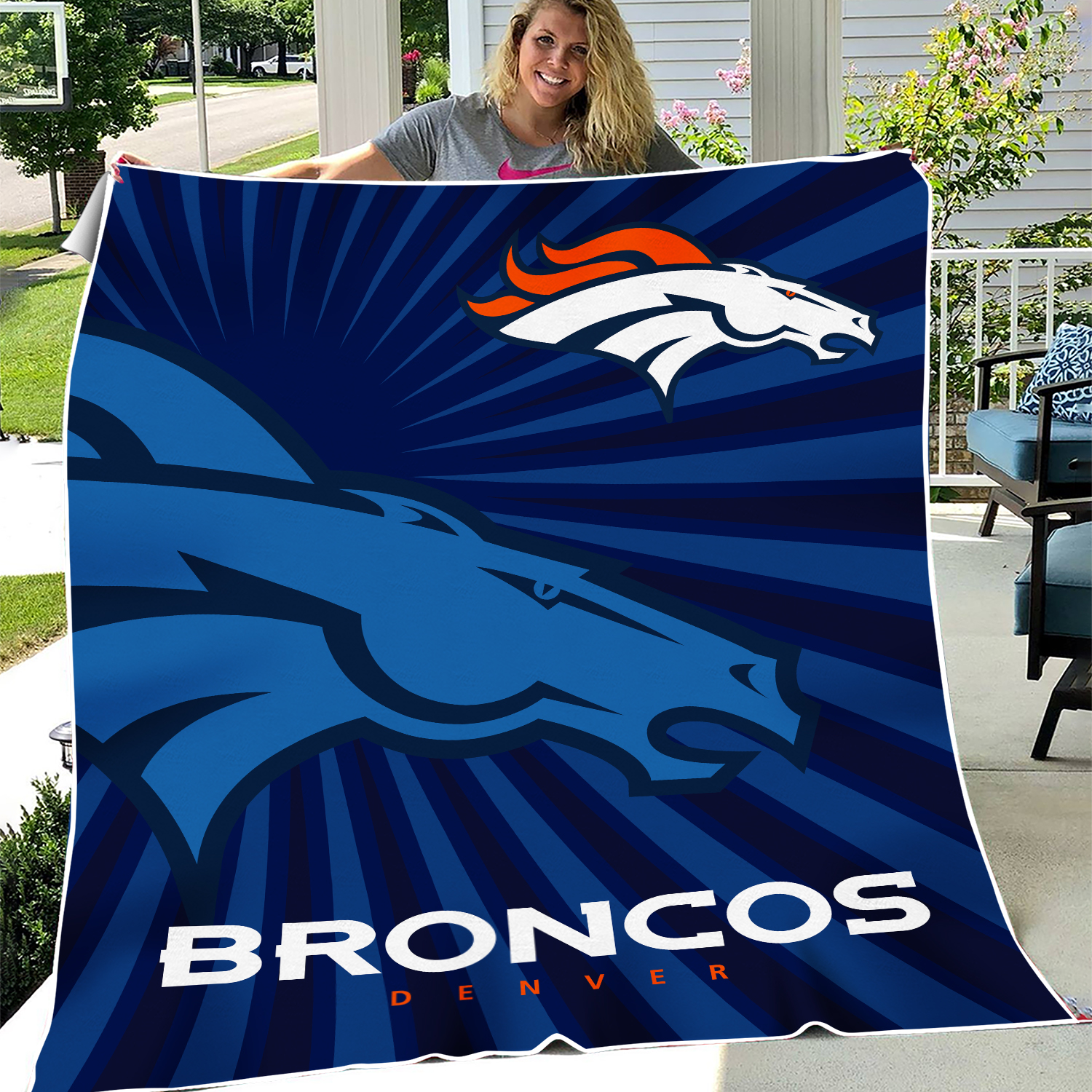 Denver Football Team Broncos Super Soft Throw Blanket