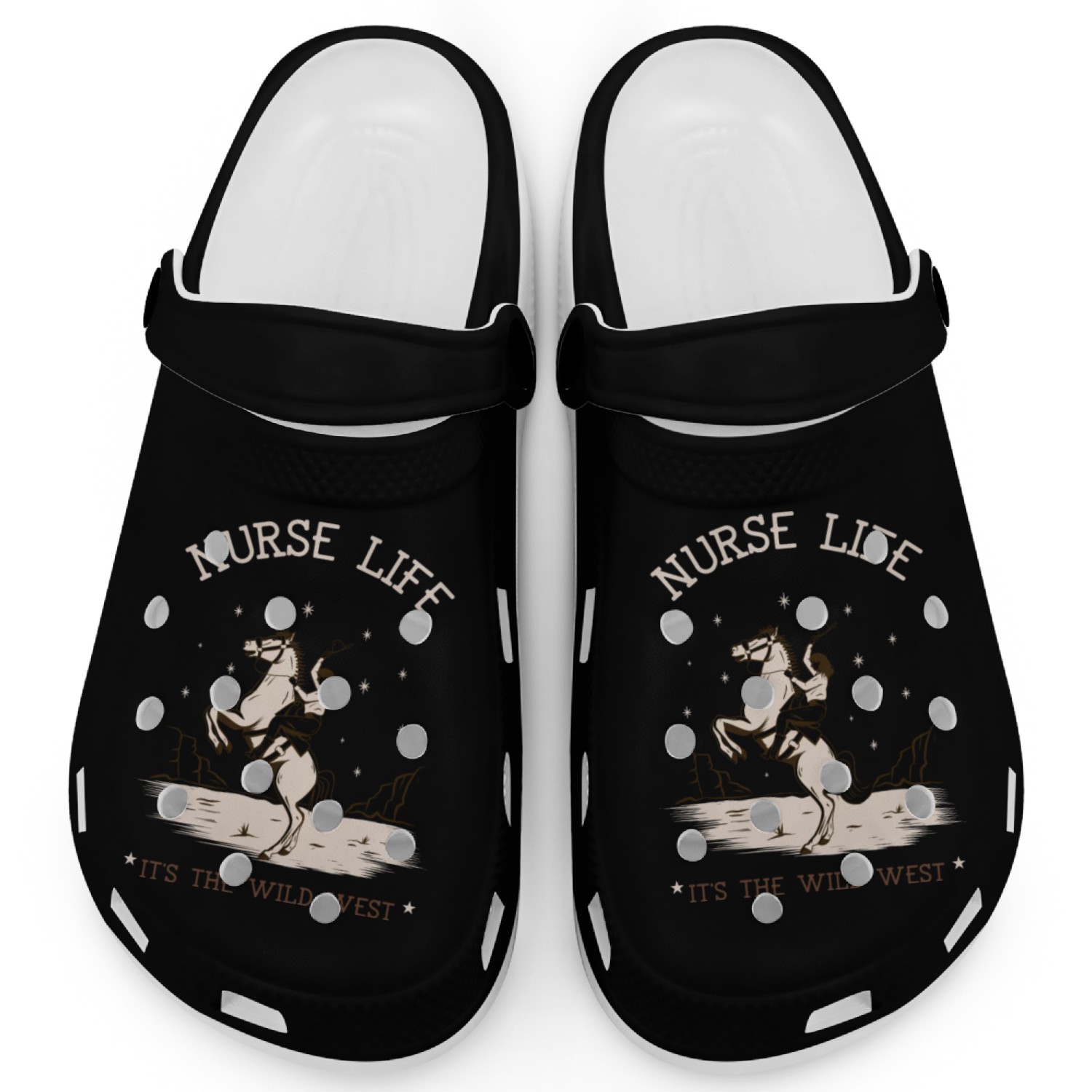 Nurse Life It's The Wild West Clogs