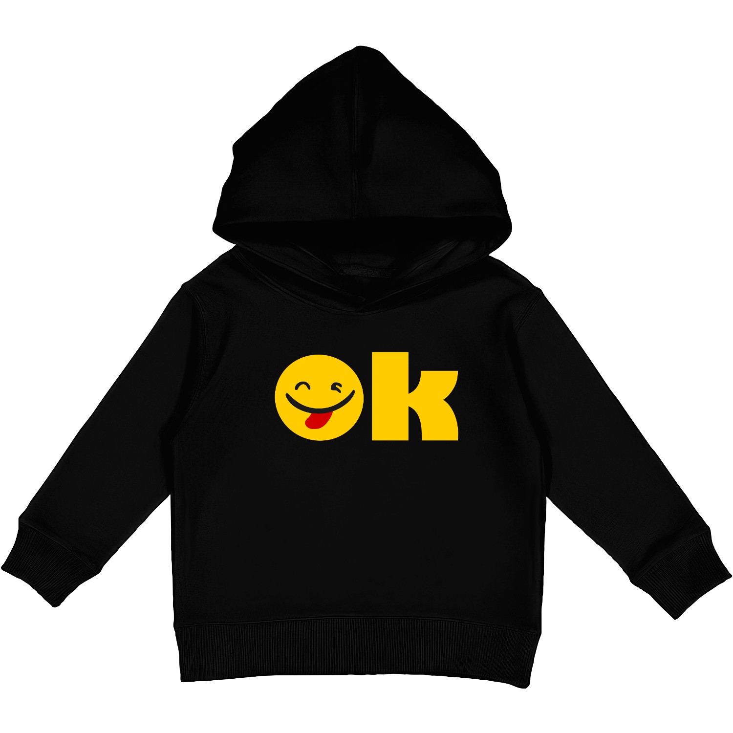 OK with Tongue Out Smile1 Kids Pullover Hoodies