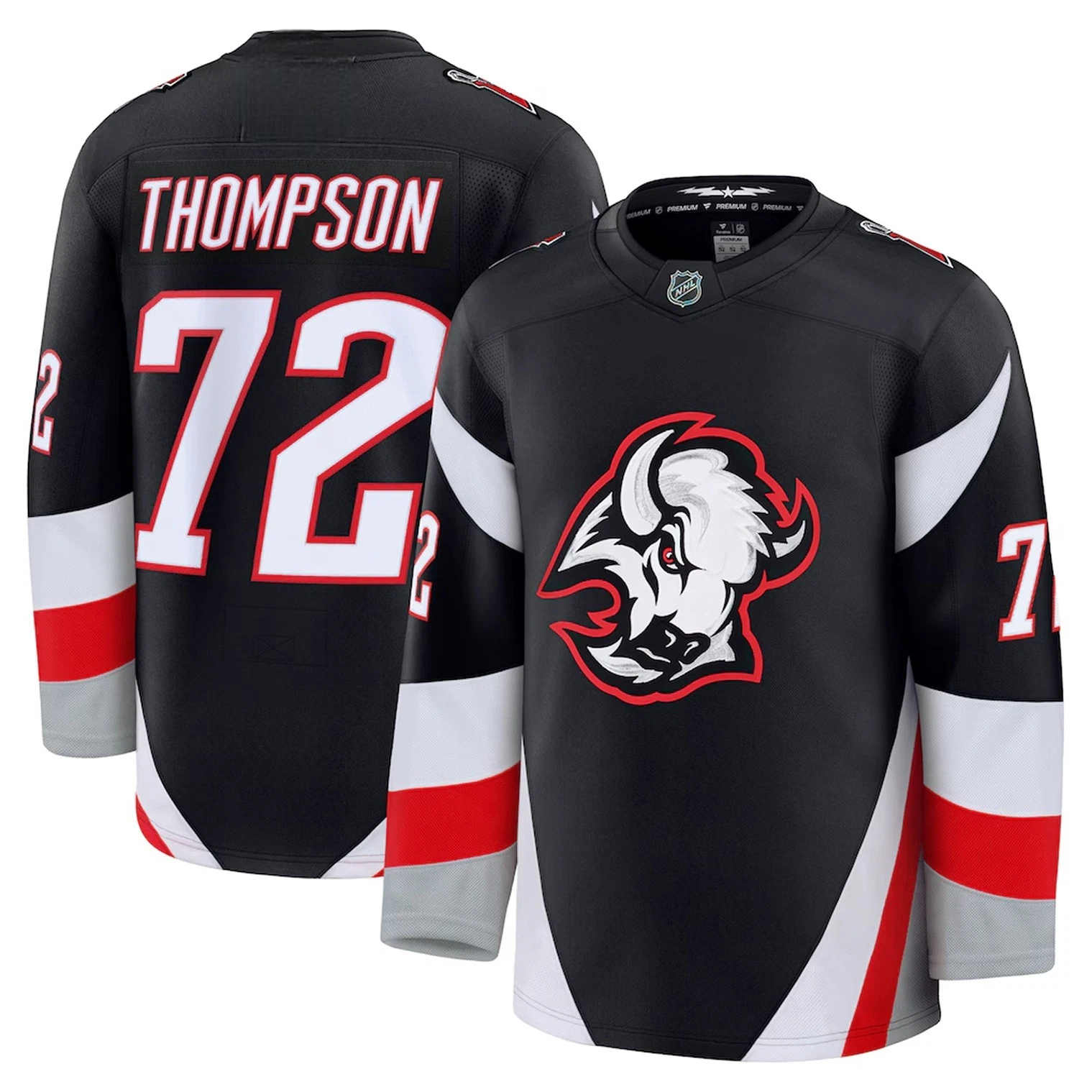 Men's Buffalo Sabres Black Custom Hockey Jersey