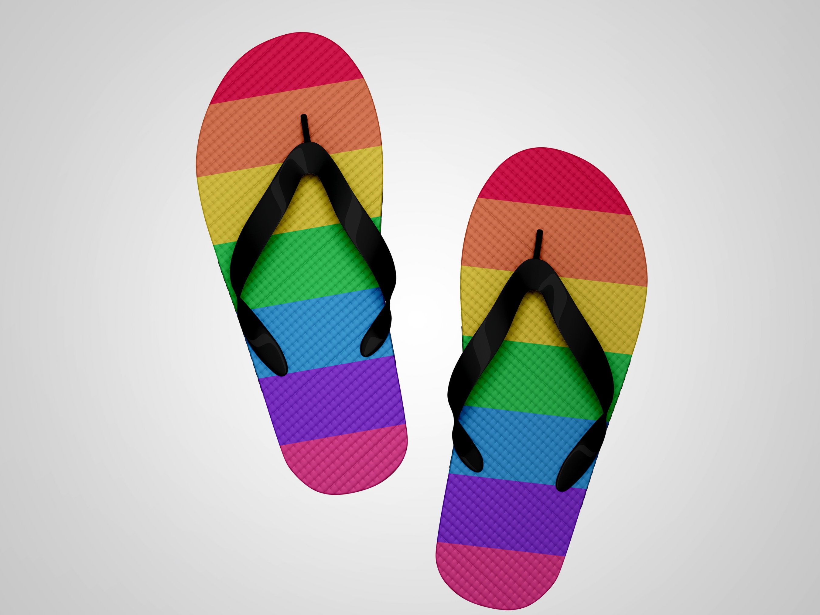 Rainbow Pride Flip Flops | LGBTQ+ Rainbow Flip Flops | Pride-Inspired | Walk with Pride | Unisex | Summer Essentials | Love and Equality
