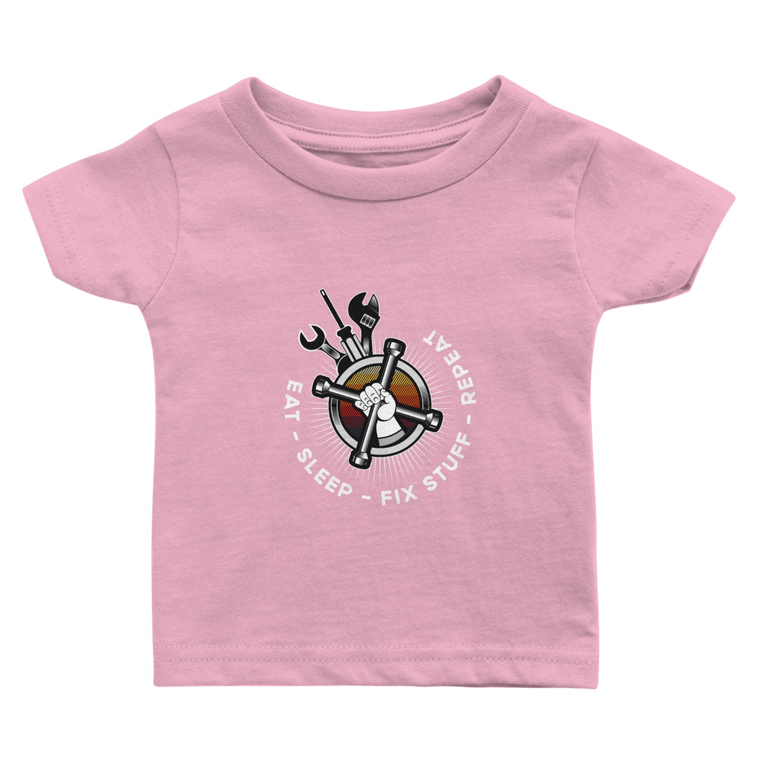 Eat Sleep Fix Stuff Repeat Baby T Shirts