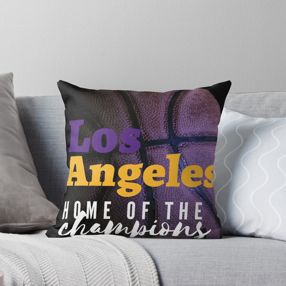Los Angeles-Home of the Champions Pillow, Basketball Gift, Gift for Fan