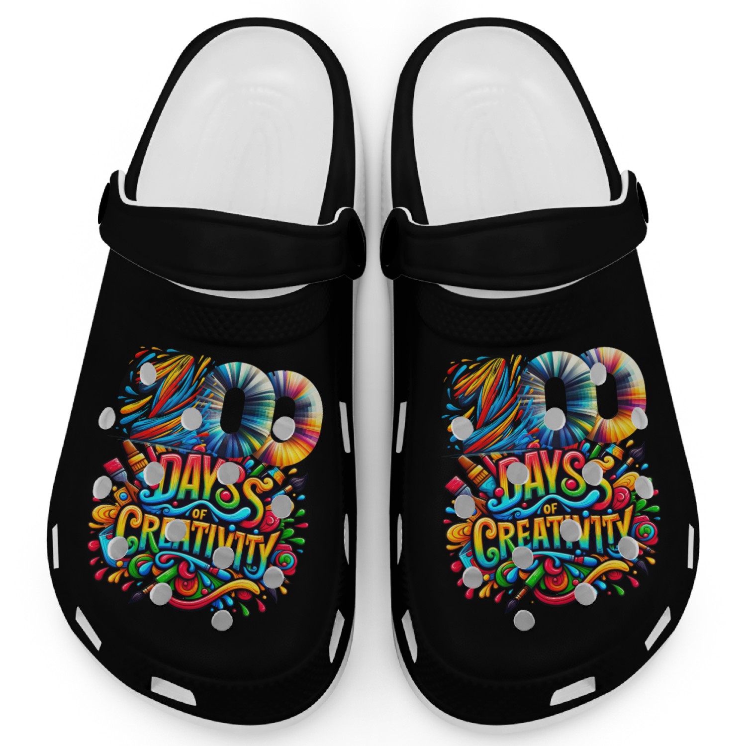 School Clogs, 100 Days Of Creativity Colorful