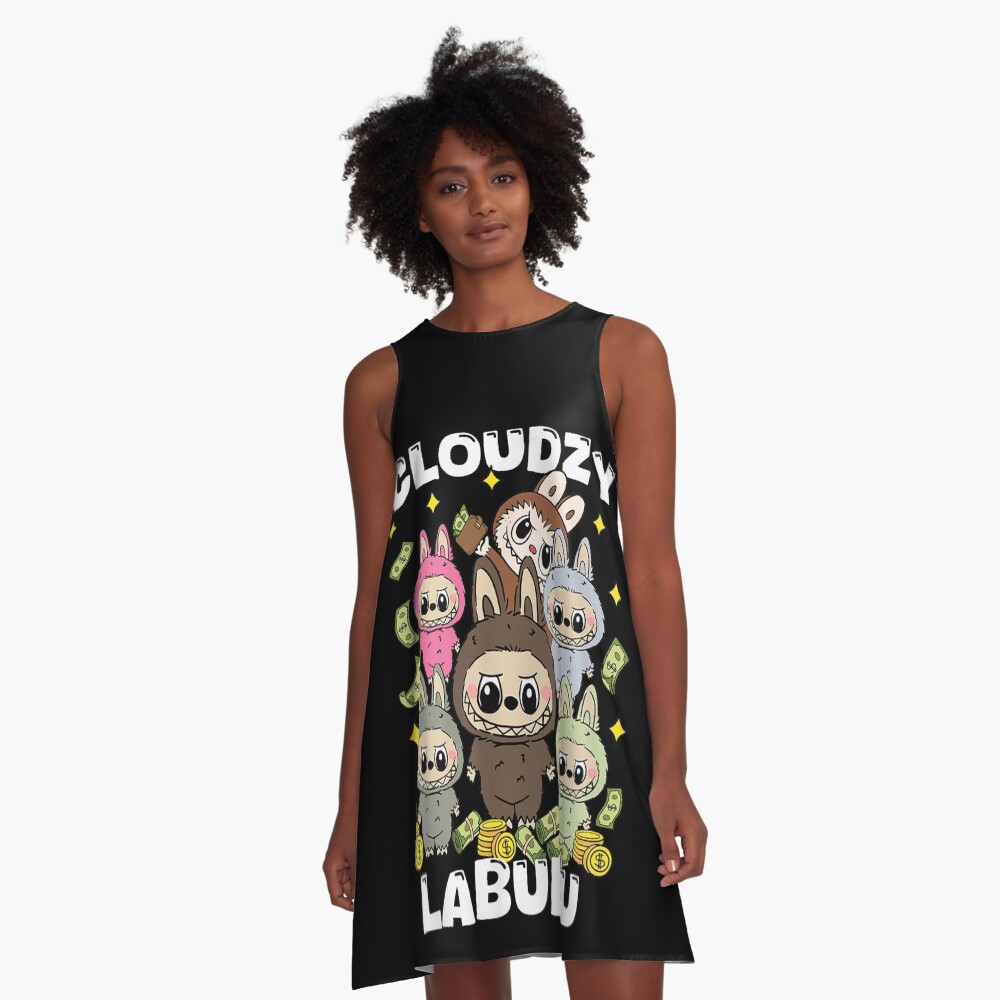 C.l.o.u.d.z.y LABUBU Cute Funny Halloween A-Line Dress, Gift for Her