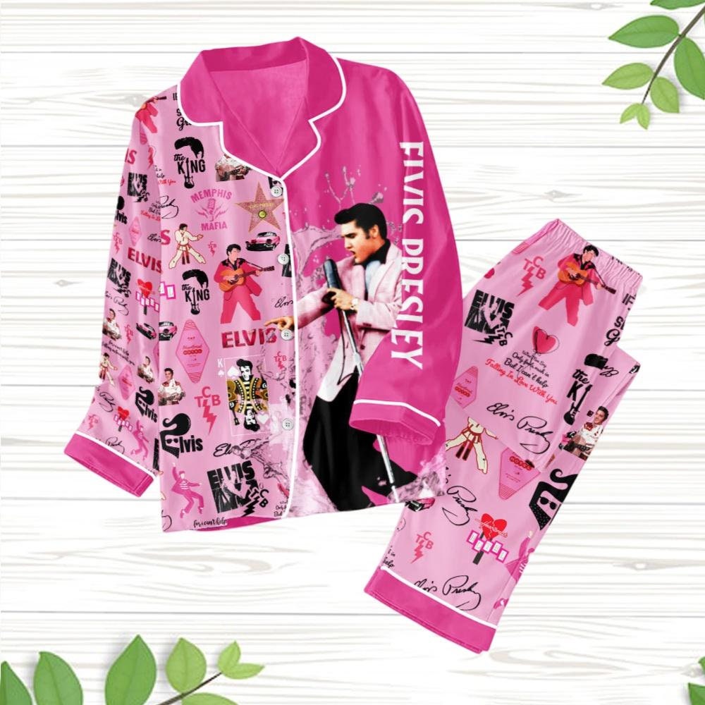 Elvis Presley Pajamas, Elvis Presley Pajamas Set, Elvis Presley Holiday Pajamas, Elvis King Pajamas Pants, Elvis King Women Pajamas