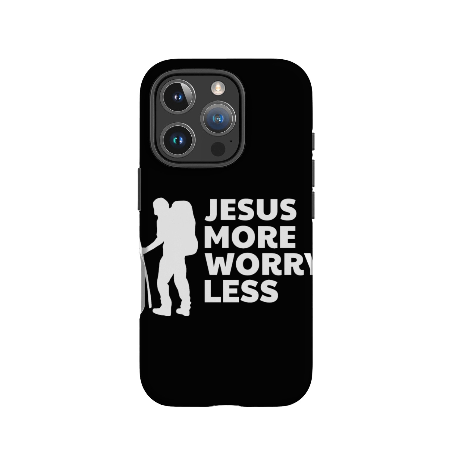 Hiking - Jesus More, Worry Less IPhone Cases