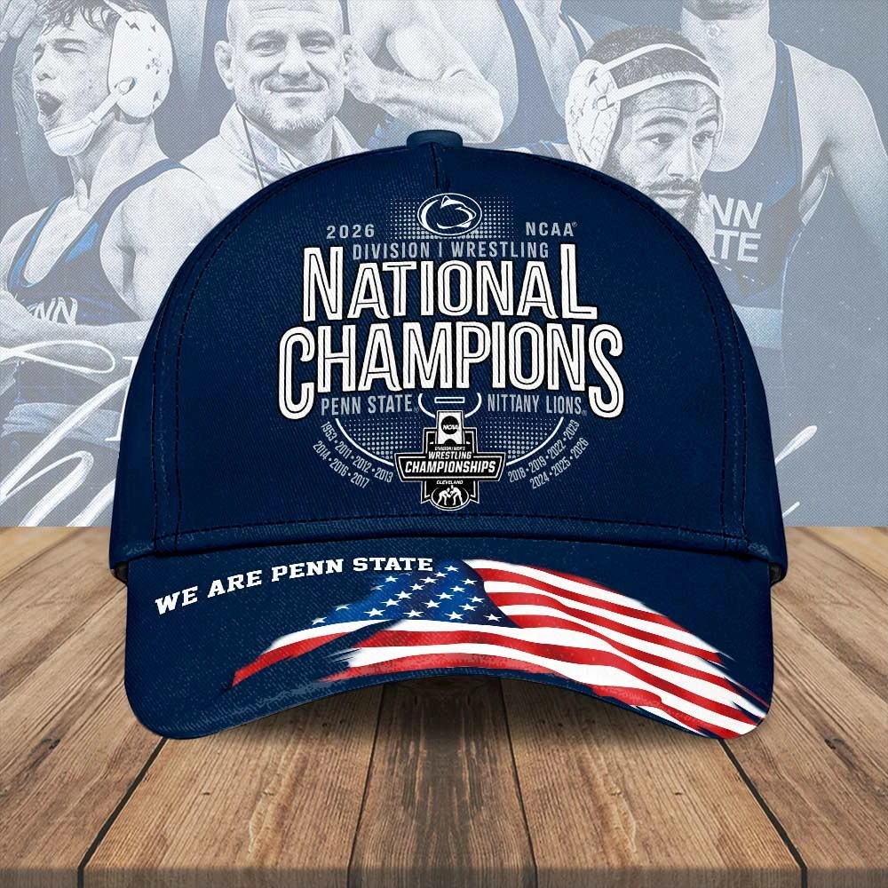 HOT! Penn State Nittany Lions Wrestling 2026 National Champions Classic Cap