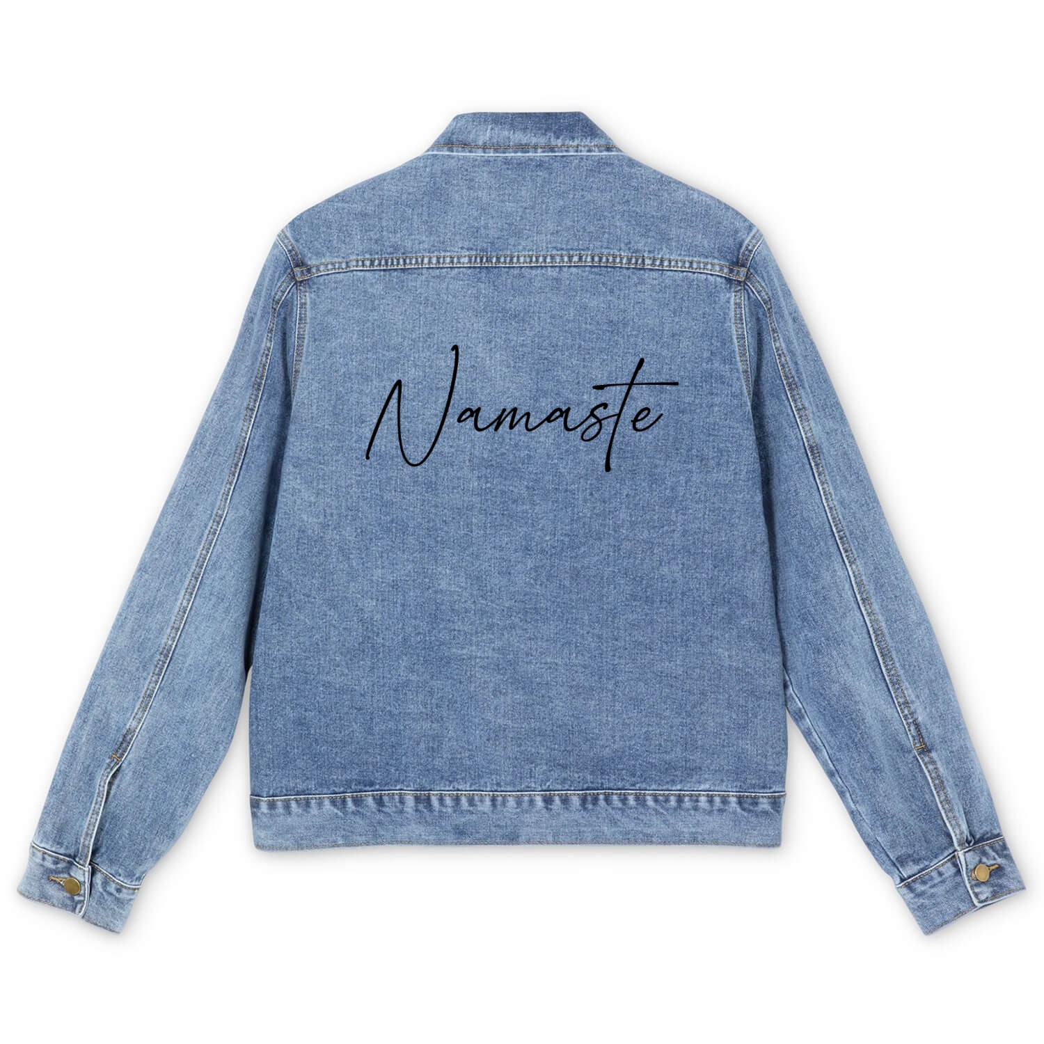 Inspirational Namaste Quote for Yogis Men's Denim Jackets