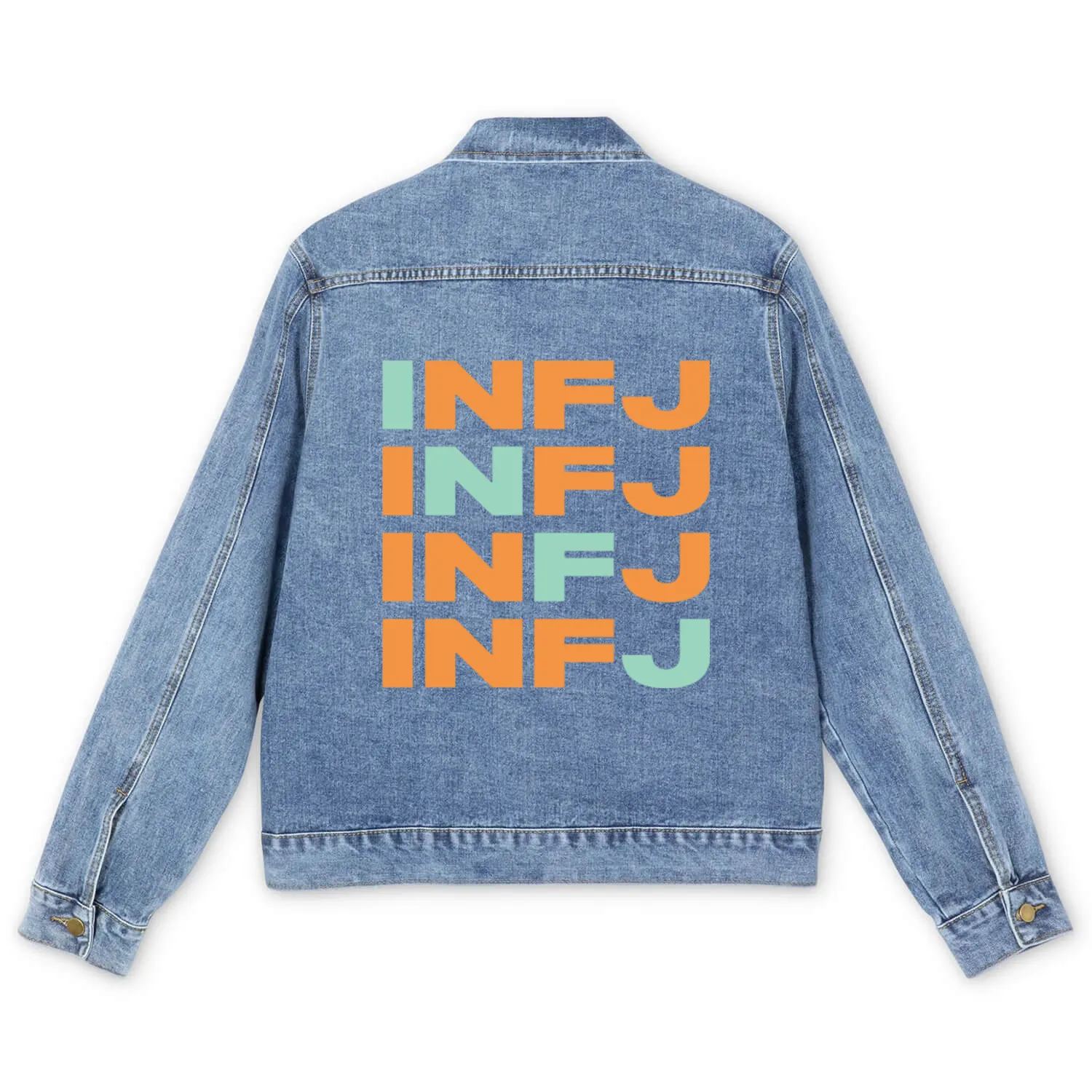 INFJ Introvert Intuitive Feeling Judging Men's Denim Jackets