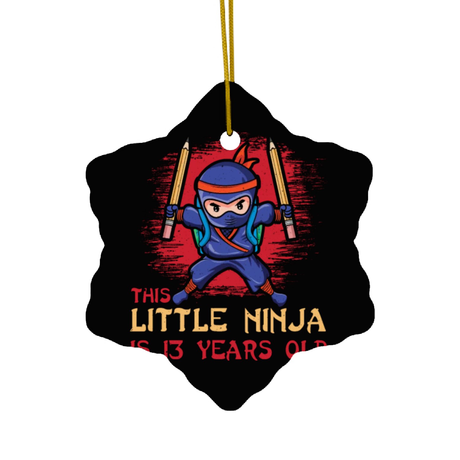 Birth Born Age 13 Years Old Japan Japanese Ninja Ceramic Ornaments