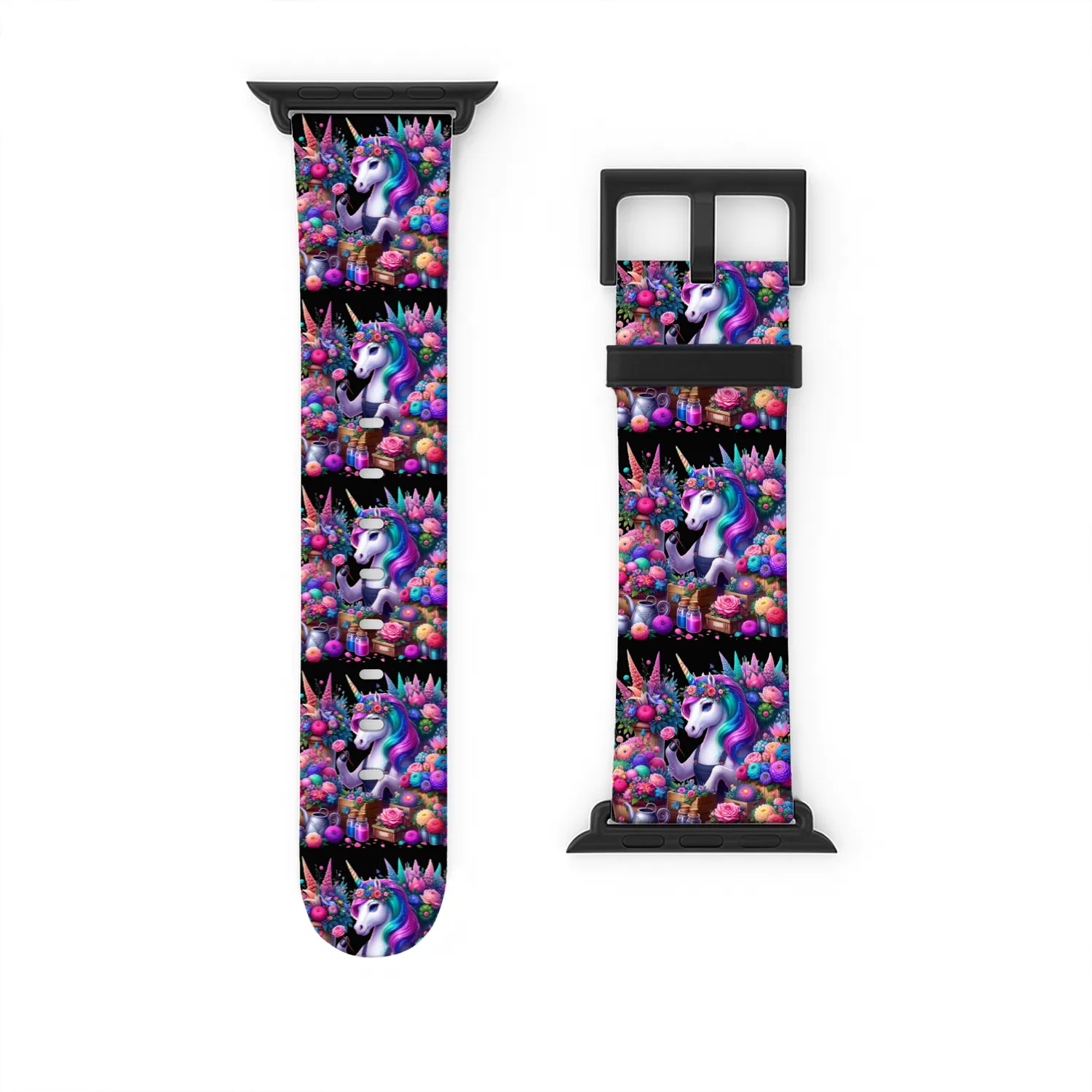 Florist Unicorn in Enchanted Garden Watch Bands For Apple Watch