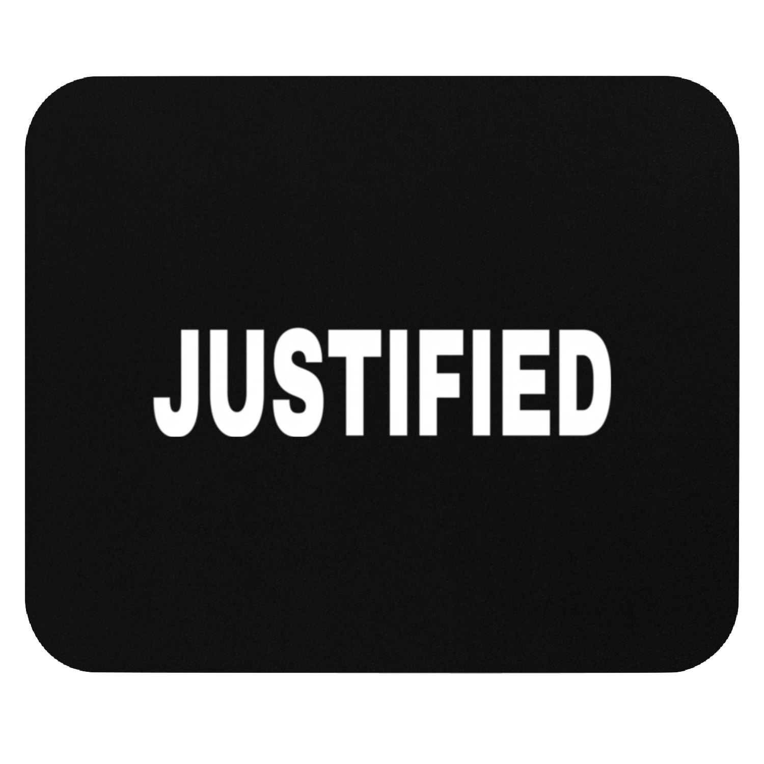 Justified Mood Emotion Bold White Mouse Pads