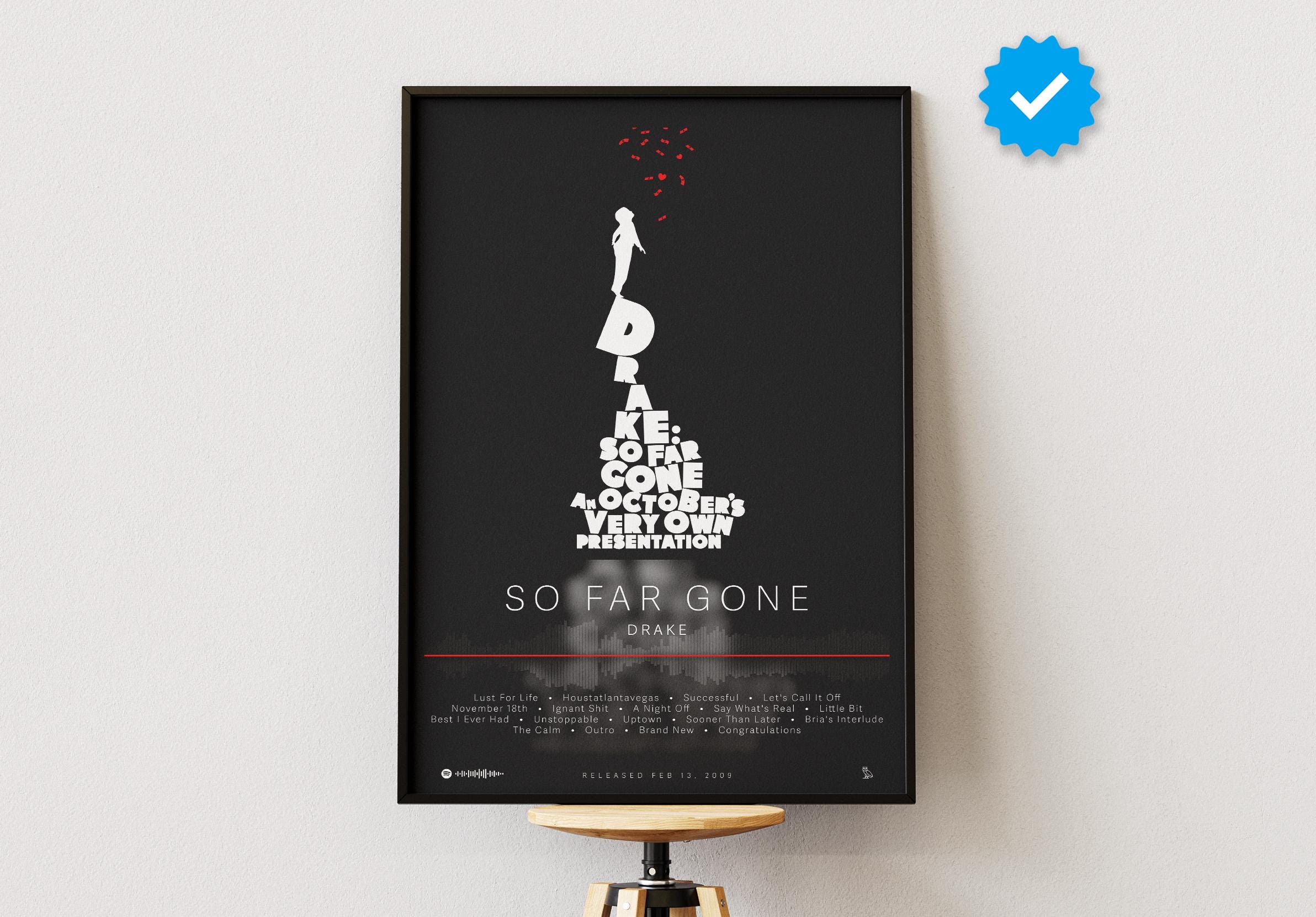 Drake Poster | So Far Gone Poster | Album Poster Prints | Wall Decor Posters | Album Cover | Rap Music Poster