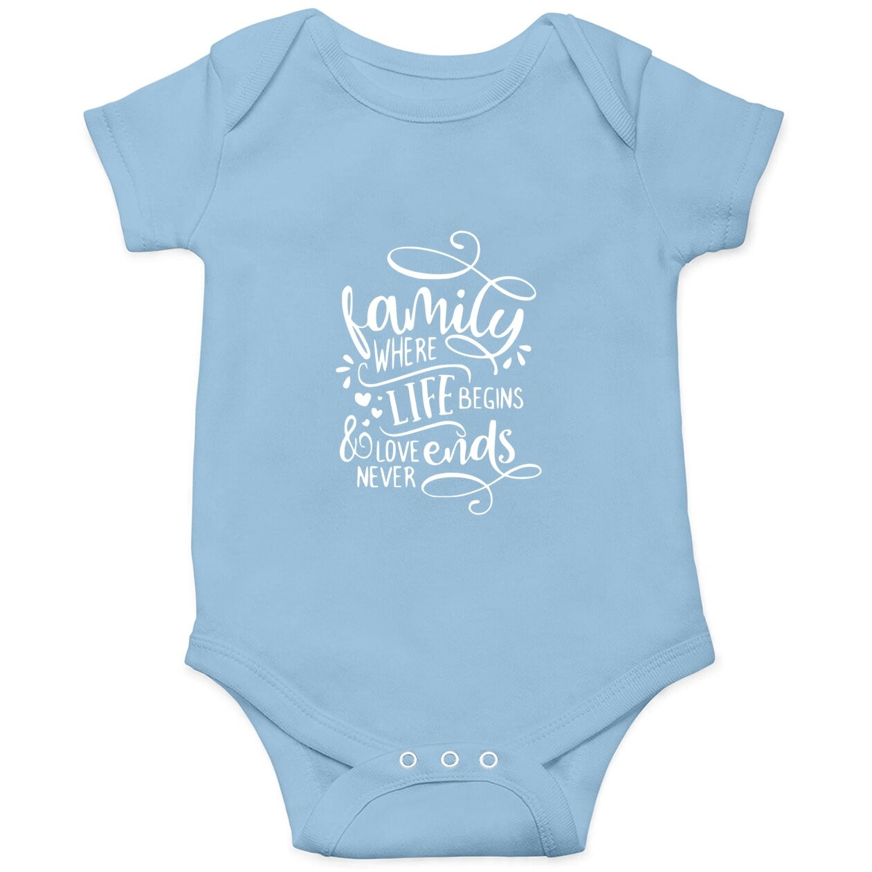 Where There Is Love There Is Life Baby Bodysuit