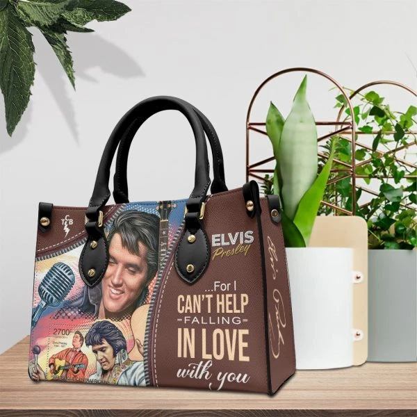 Elvis Presley Leather HandBag, Music Leather Handbag, gift for Fans