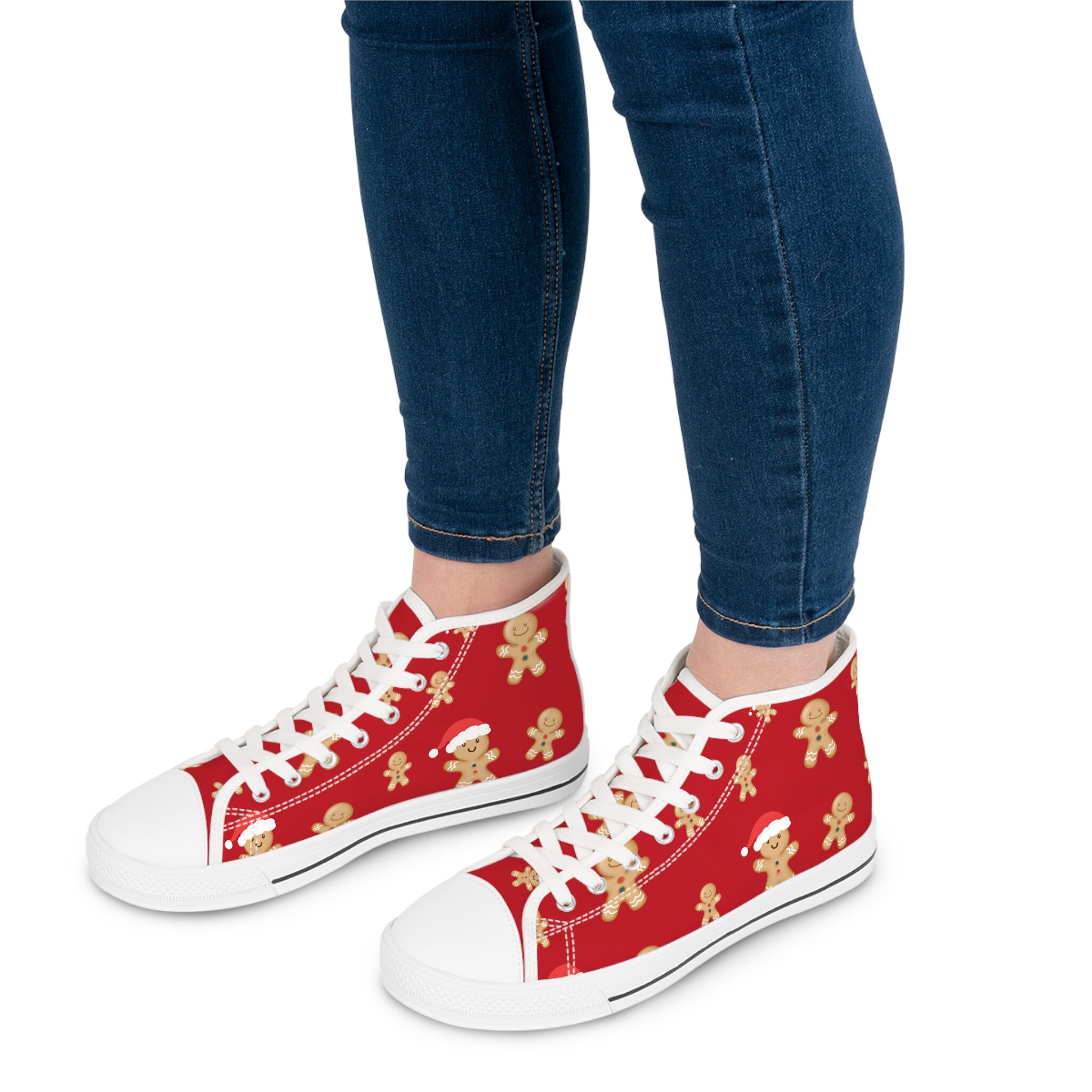 Christmas gingerbread Women's High Top Sneakers