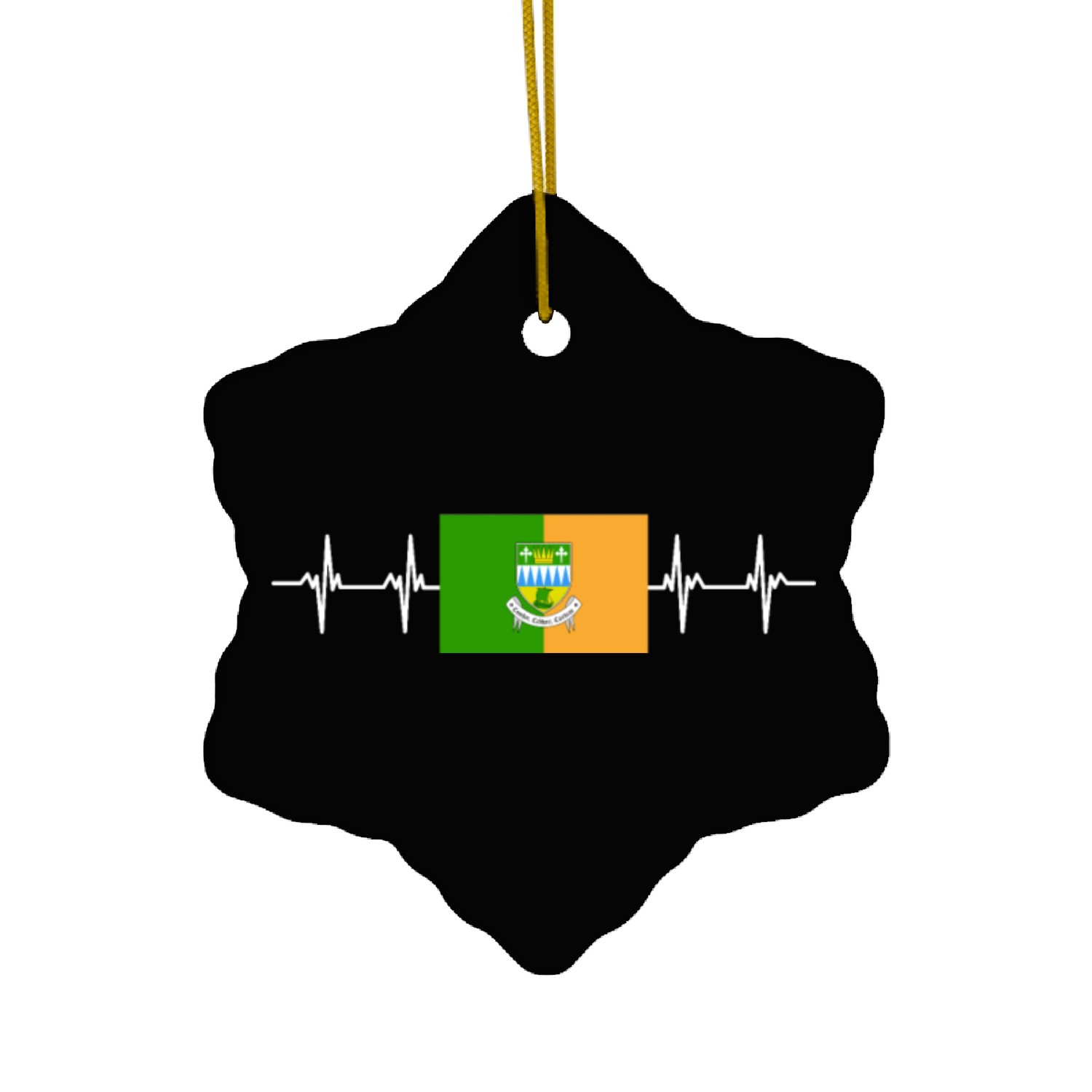 Irish Ireland Kerry Flag Ceramic Ornaments