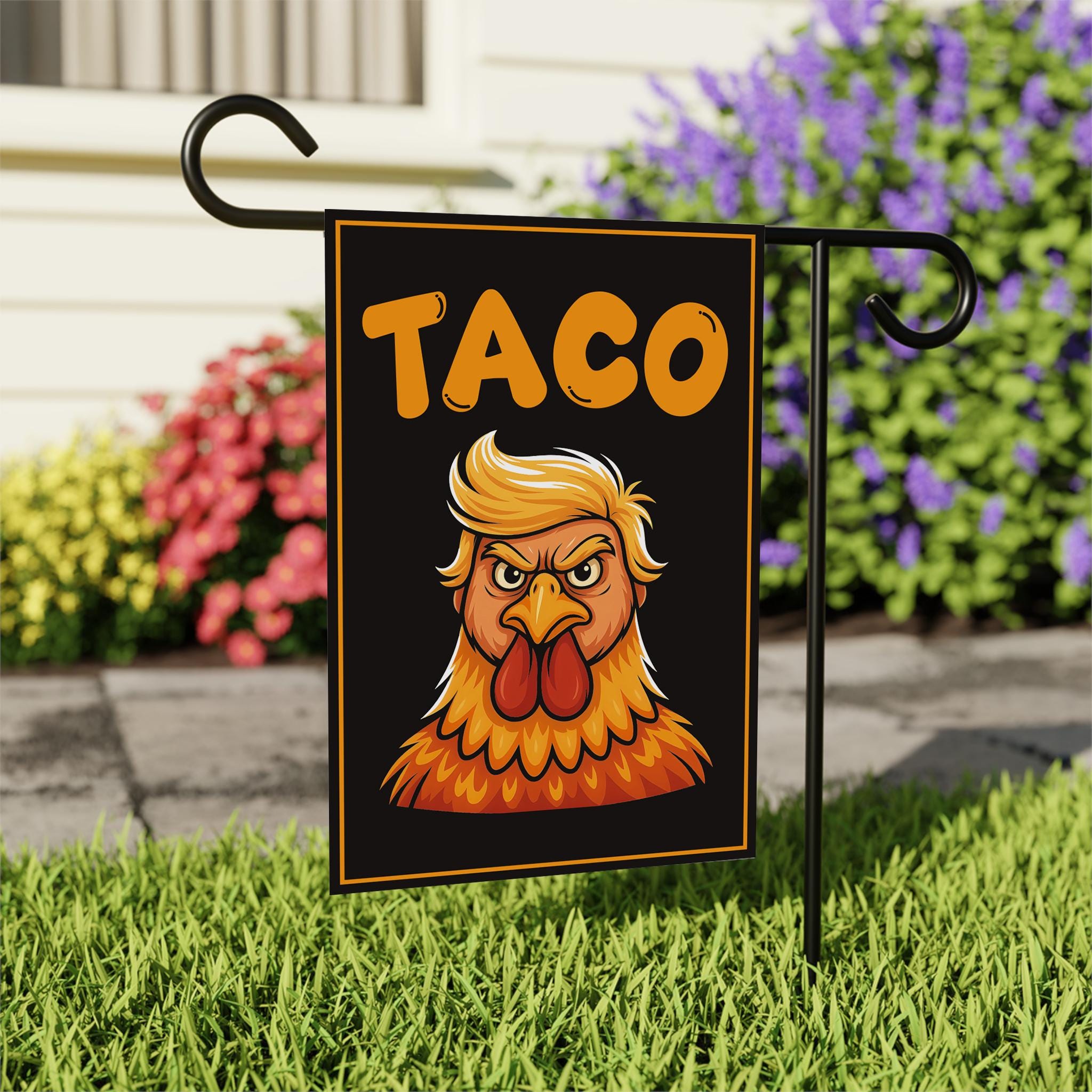Let's Go Taco Trump Garden Flag