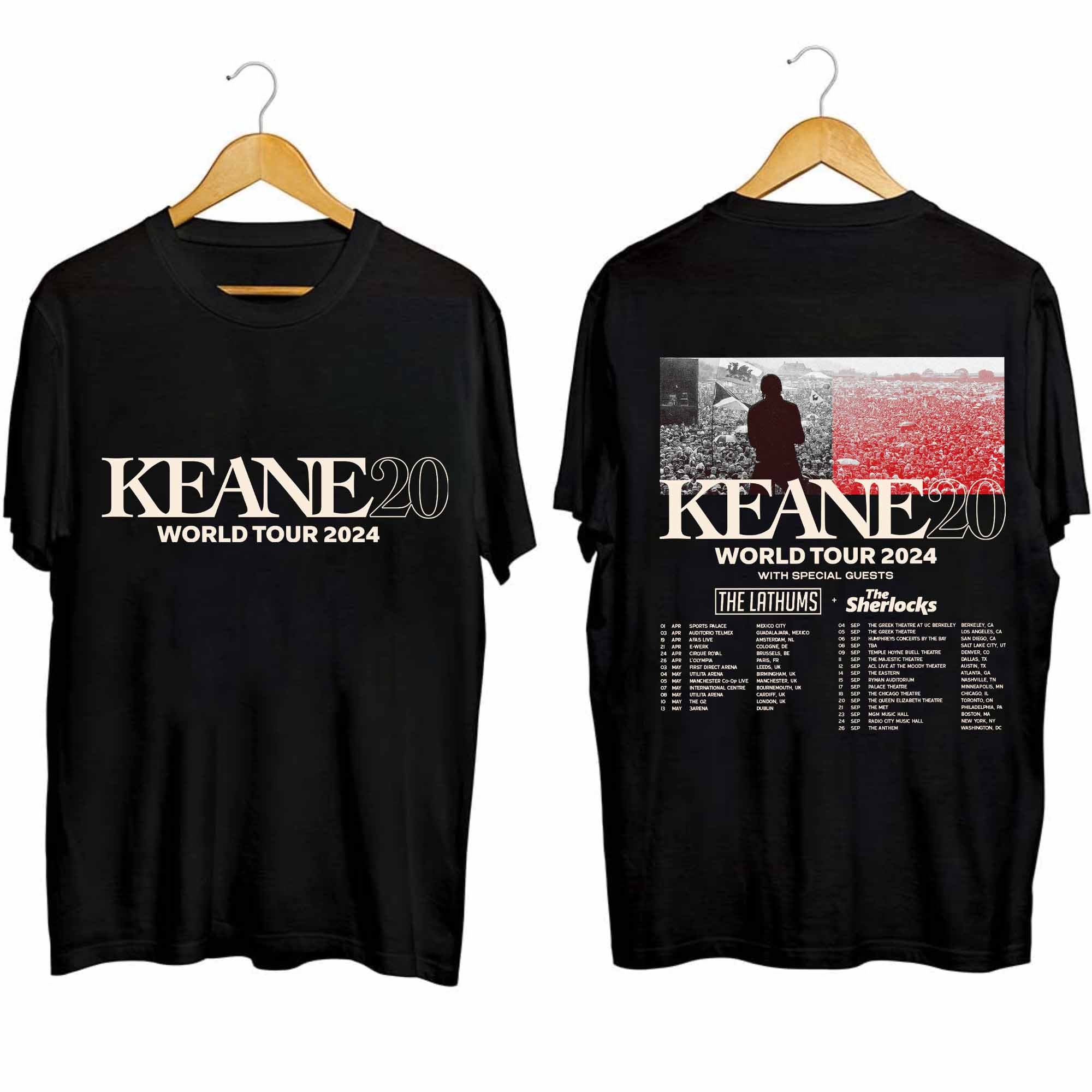 Keane Hopes and Fears 2024 Concert Shirt