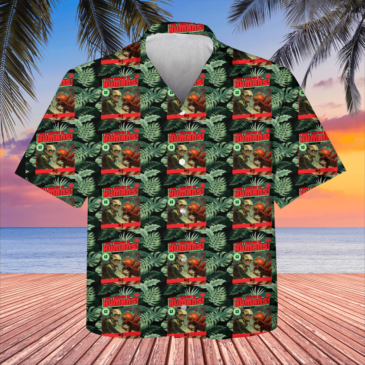 I Don't Believe In Humans Kids Hawaiians