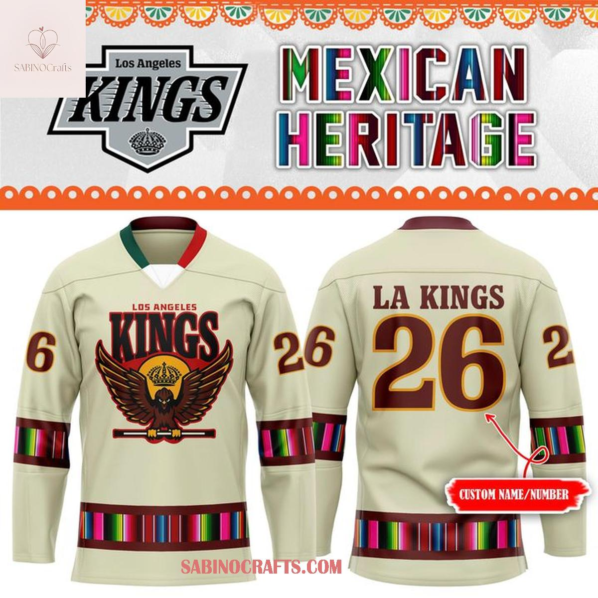 Los Angeles Kings x Mexican 2026 Heritage Night Personalized Hockey Jersey