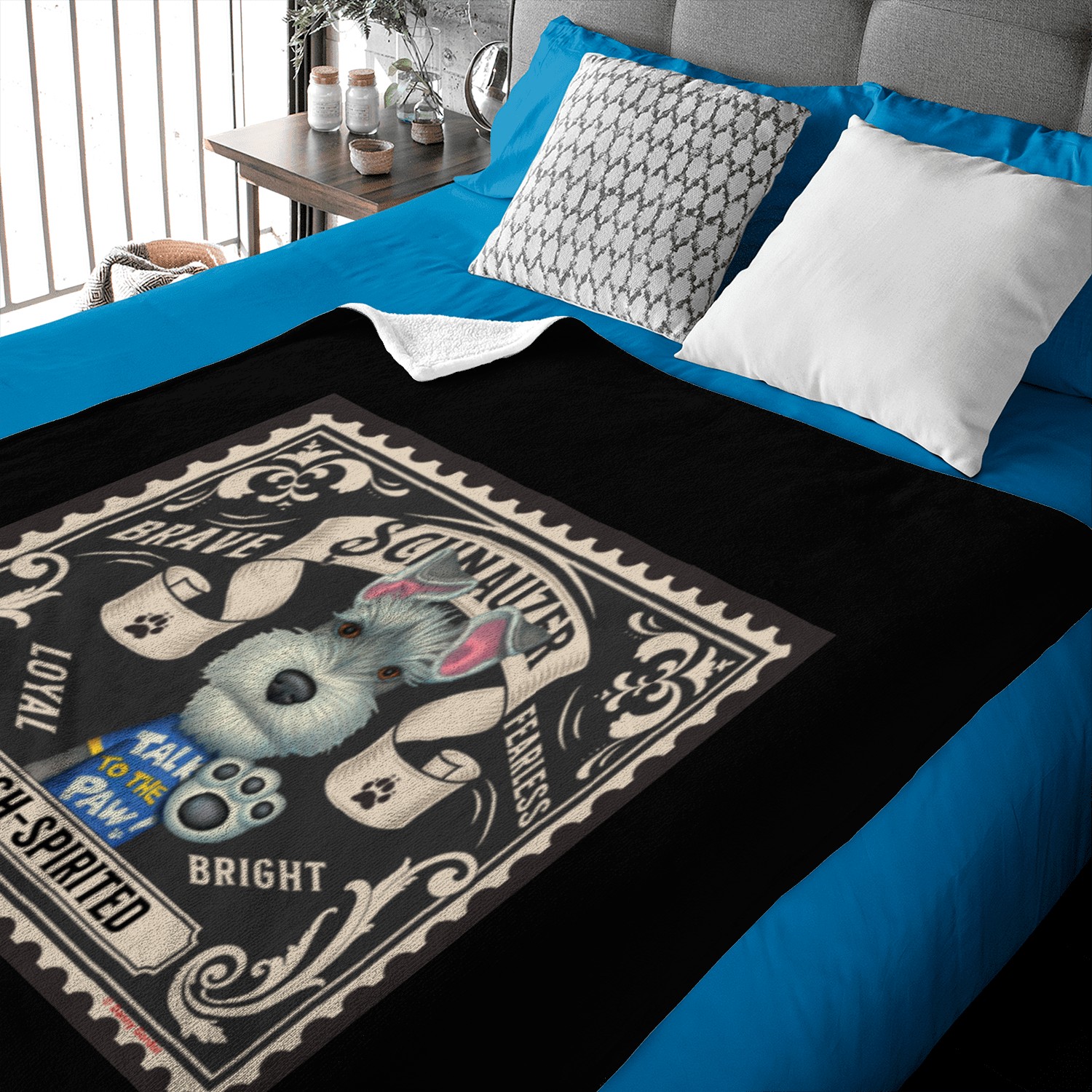 Cute Schnauzer Baby Blankets