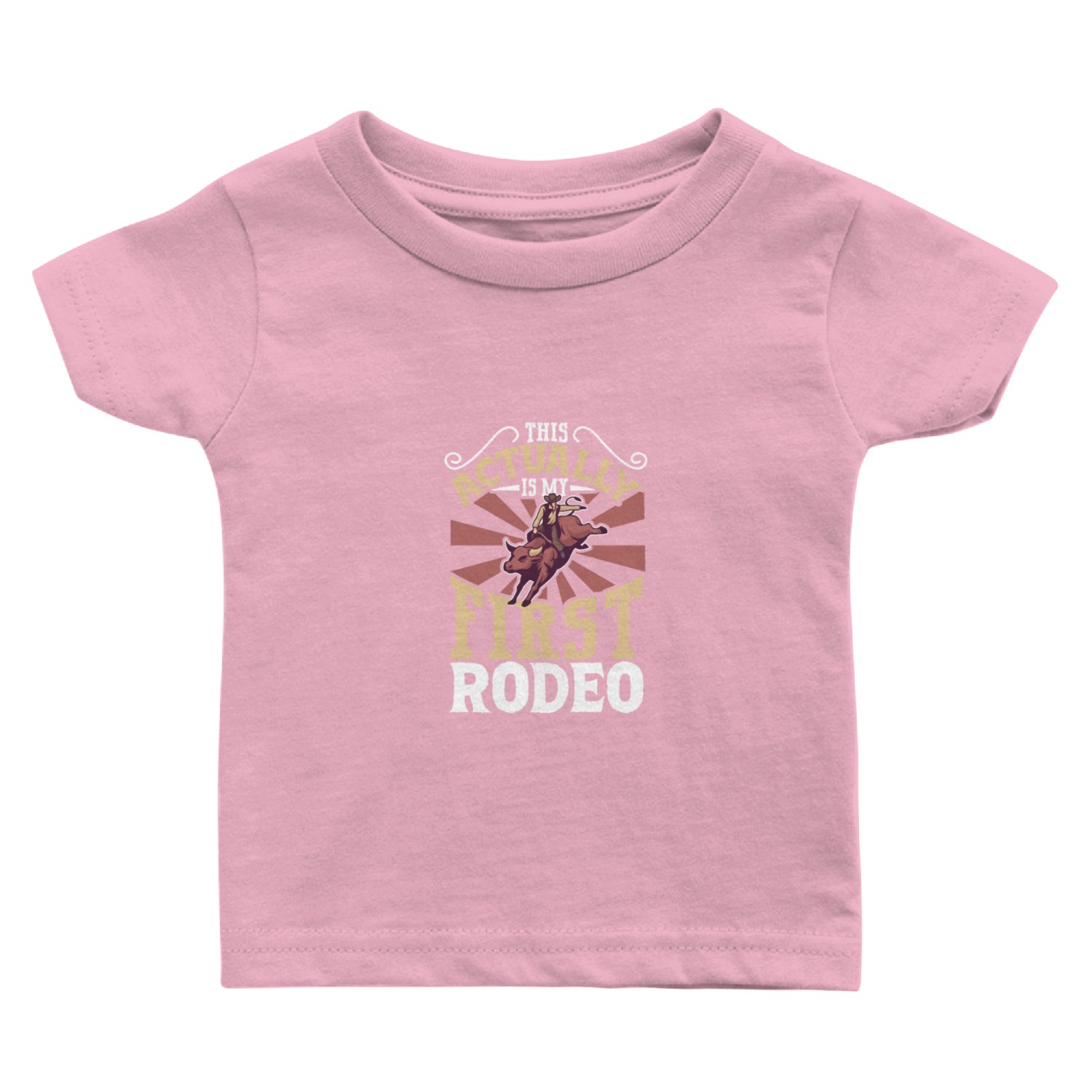 Cowboy Barn Bull Rider Rodeo Country Western Gift Baby T Shirts