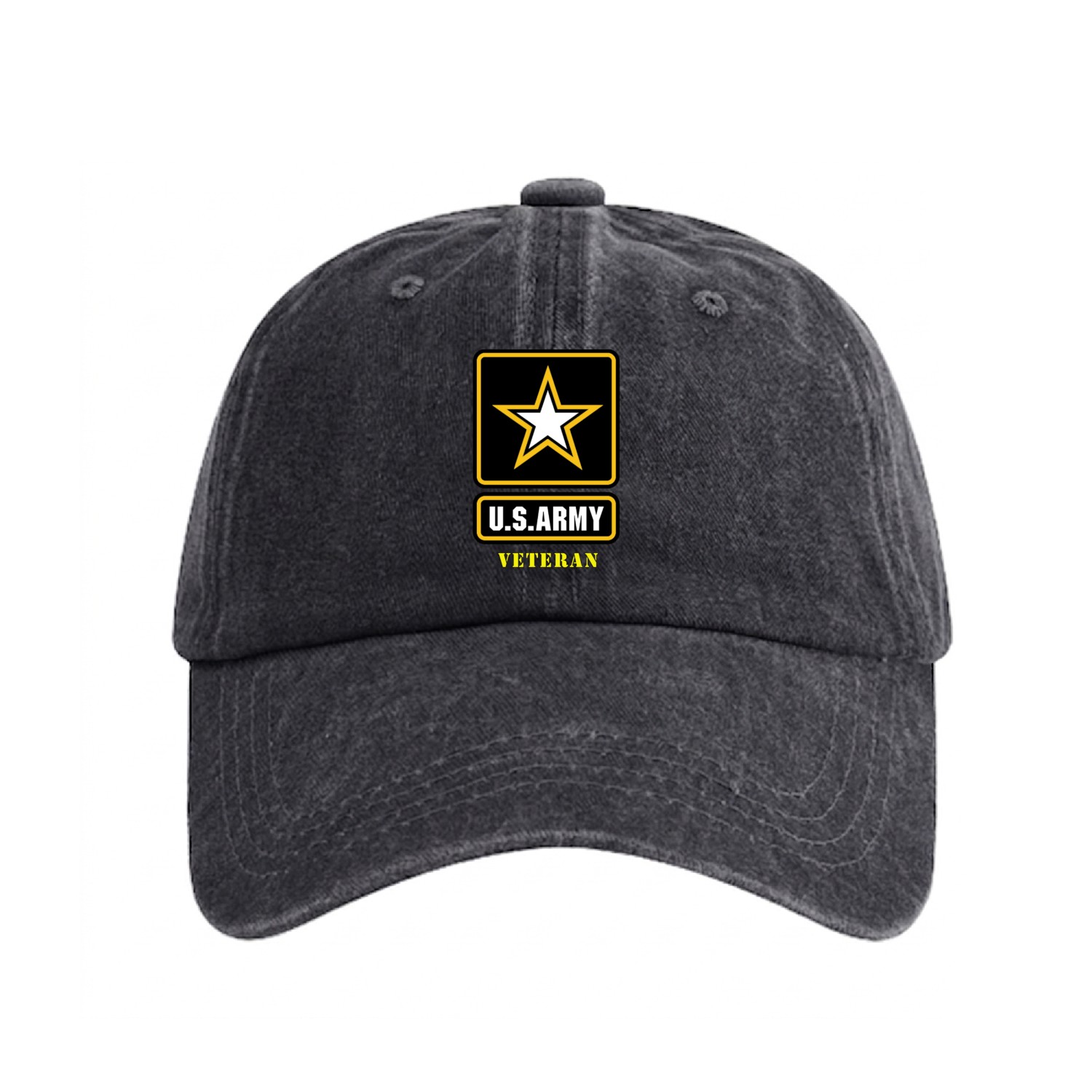 US Army Veteran Washed Denim Baseball Caps
