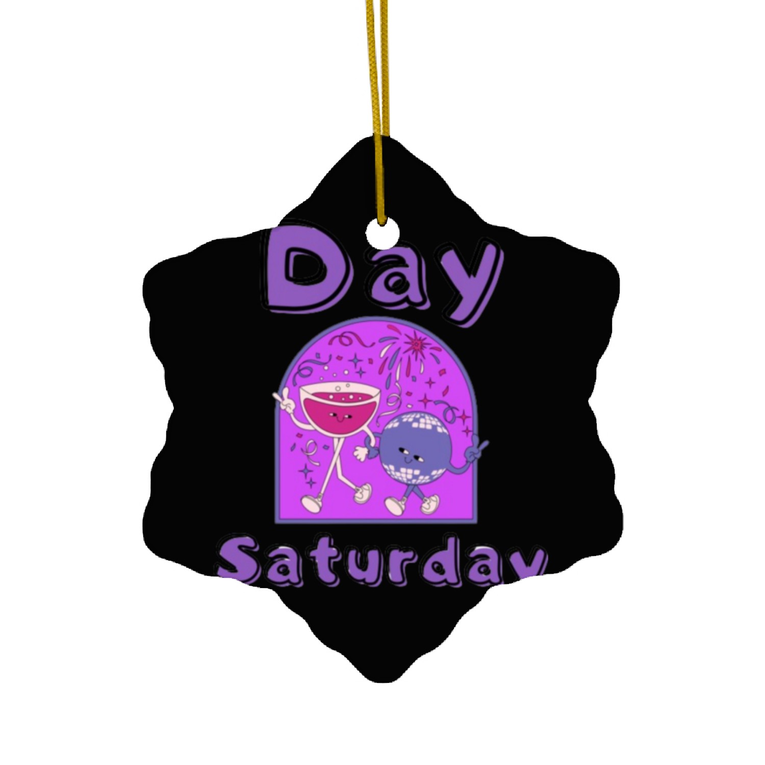 "Disco | Get down, it's Saturday night Ceramic Ornaments
