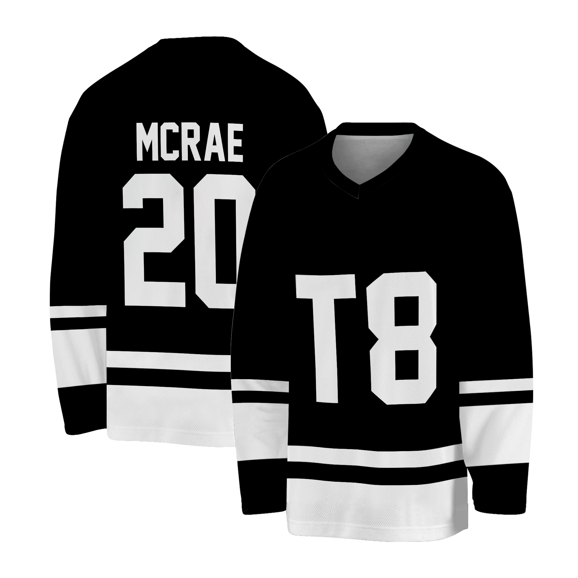 T8 Fan Merch Long Sleeve Hockey Jersey