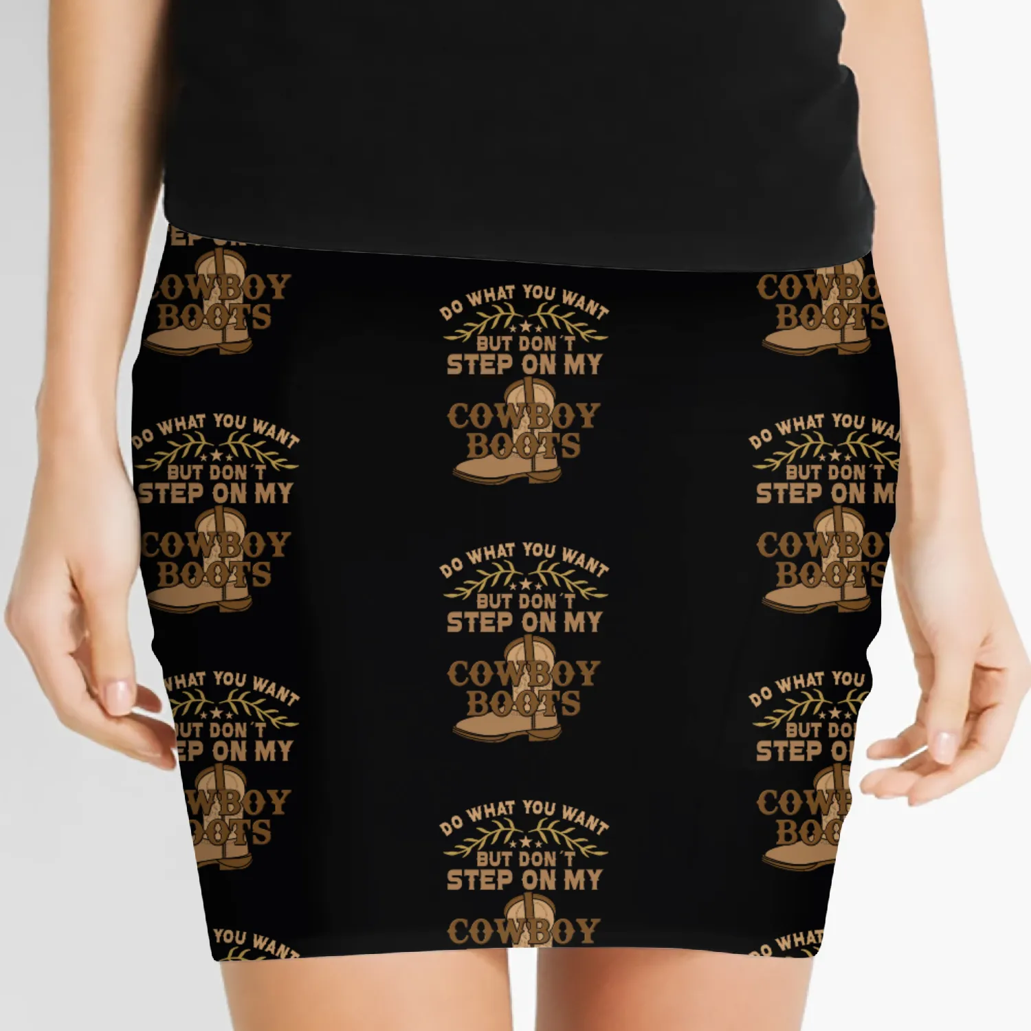 Cowboy Barn Bull Rider Rodeo Country Western Gift Women's Mini Skirts
