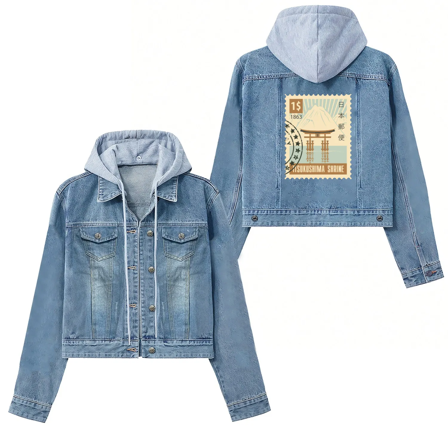 Japanese Shrine Women's Denim Jackets