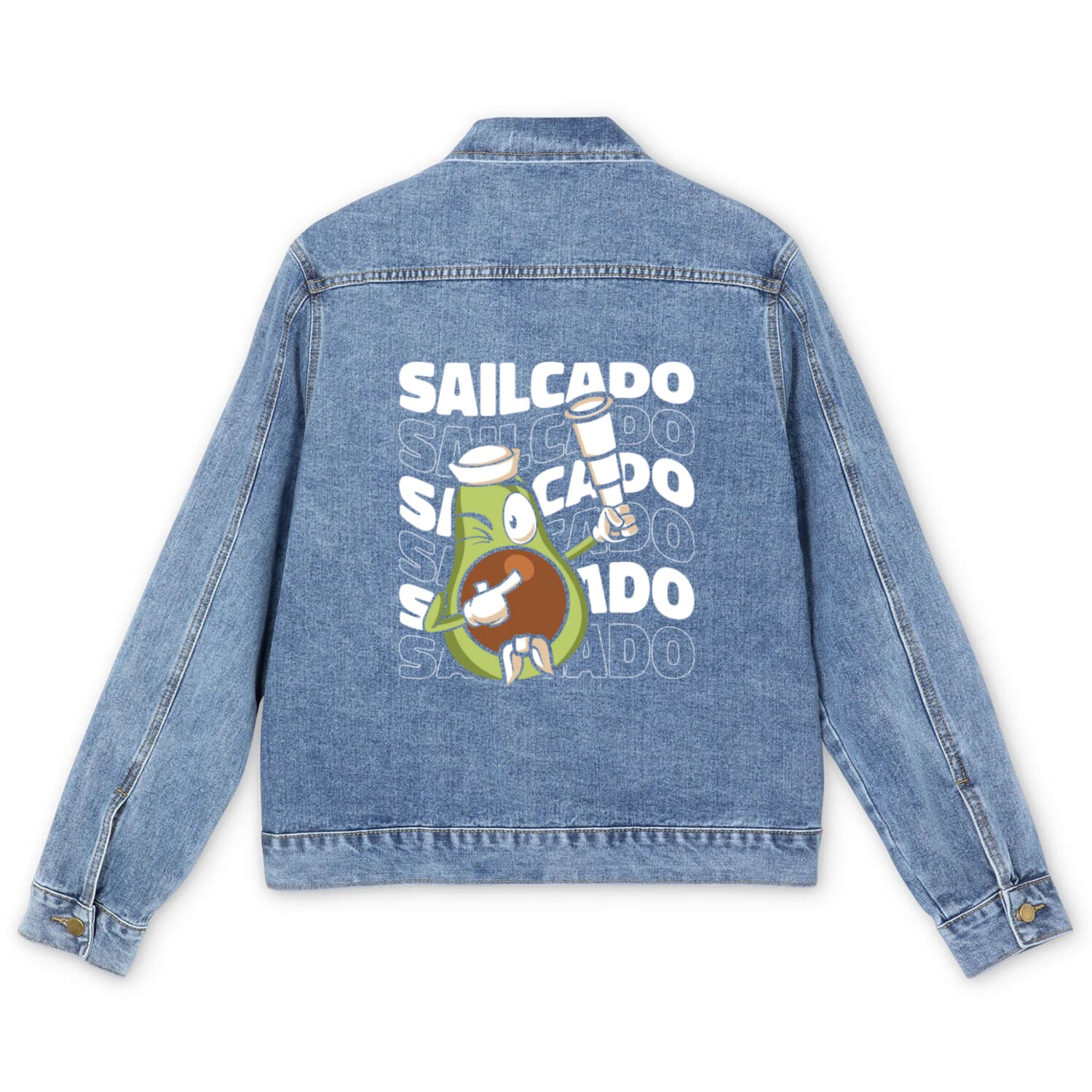 Sailing Anchor Sailboat Sailor Men's Denim Jackets