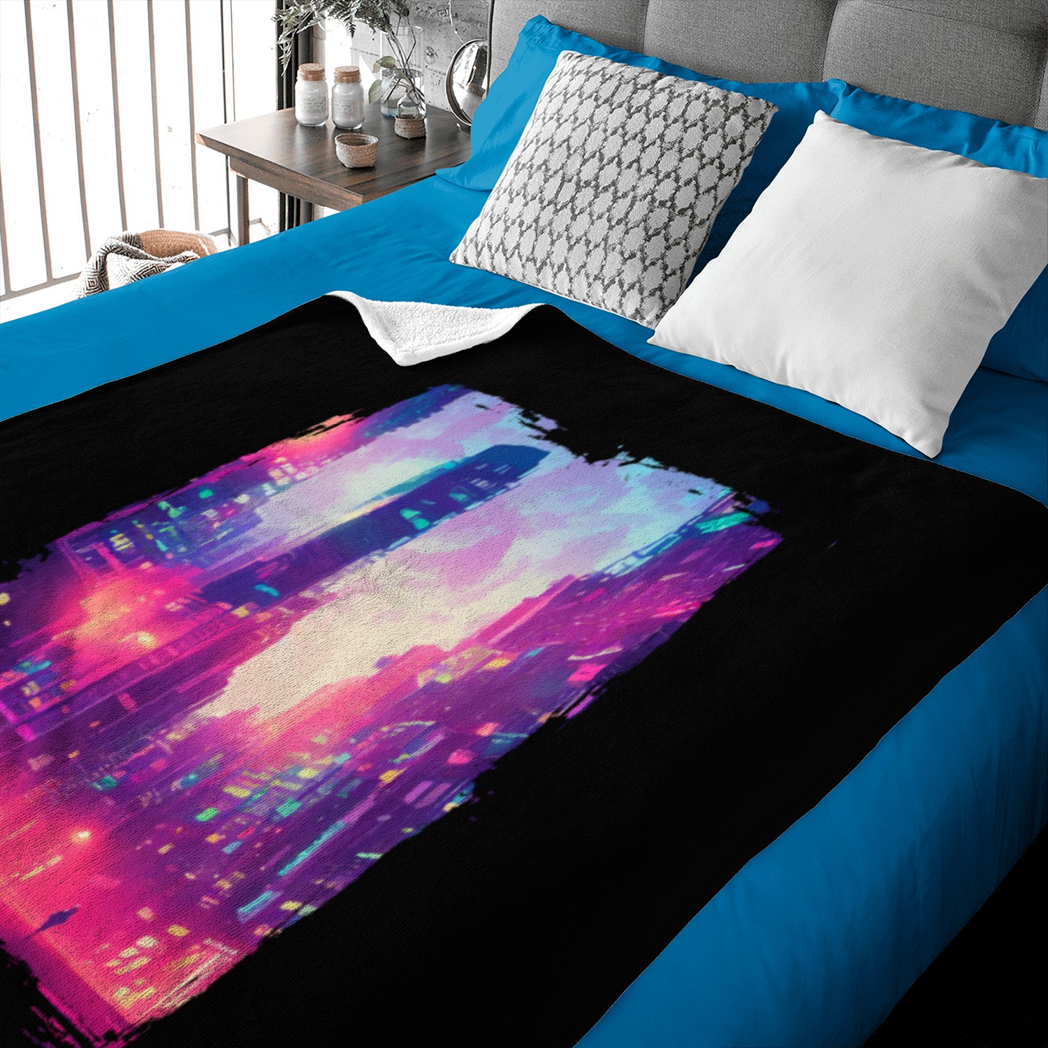 Cool Japanese World Japan Neon City Baby Blankets