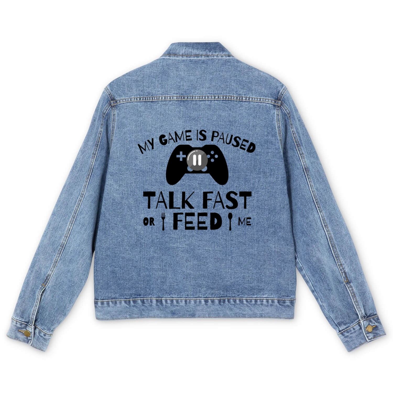 My Game Is Paused Men's Denim Jackets