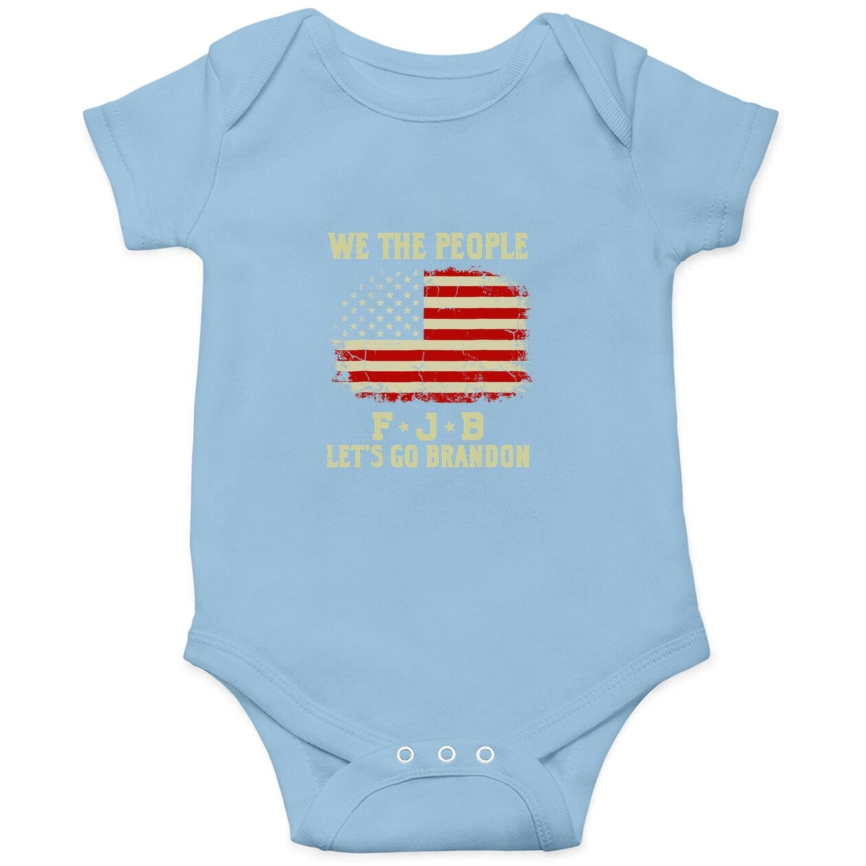 We The People Let’s Go Brandon American Flag Baby Bodysuit
